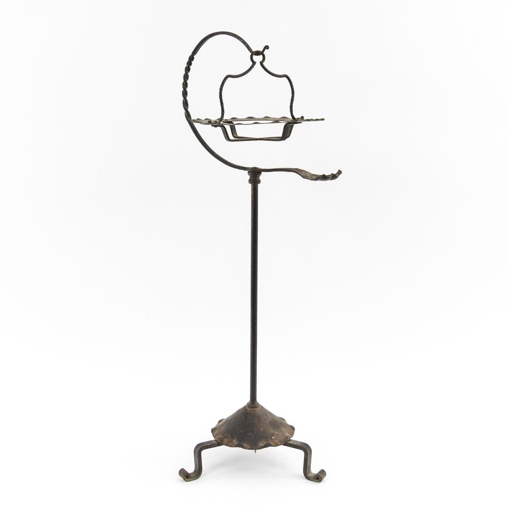 ARTS & CRAFTS WROUGHT IRON SMOKING STAND (1 of 15)
