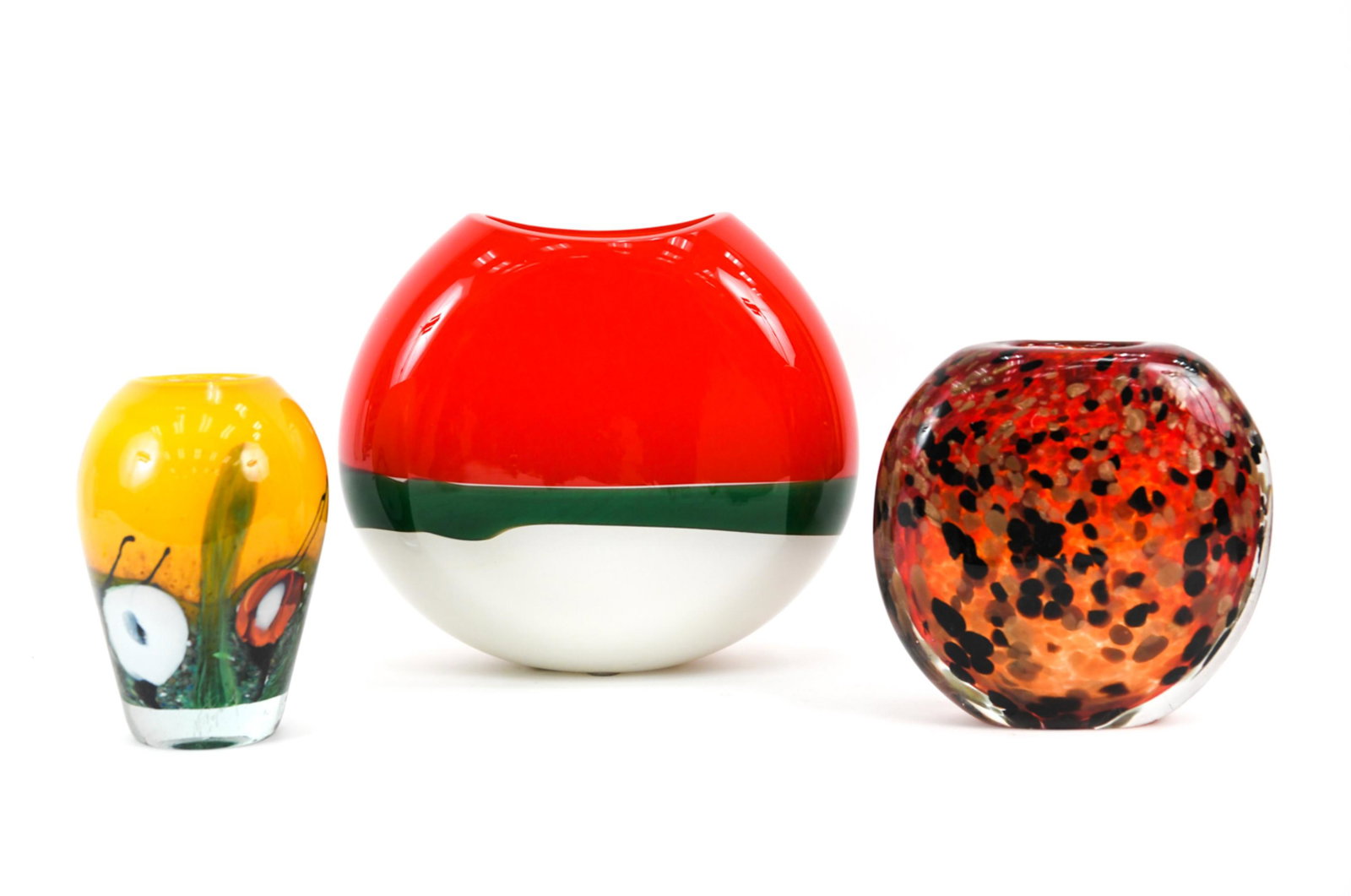 GROUPING OF (3) ART GLASS VASES (1 of 17)