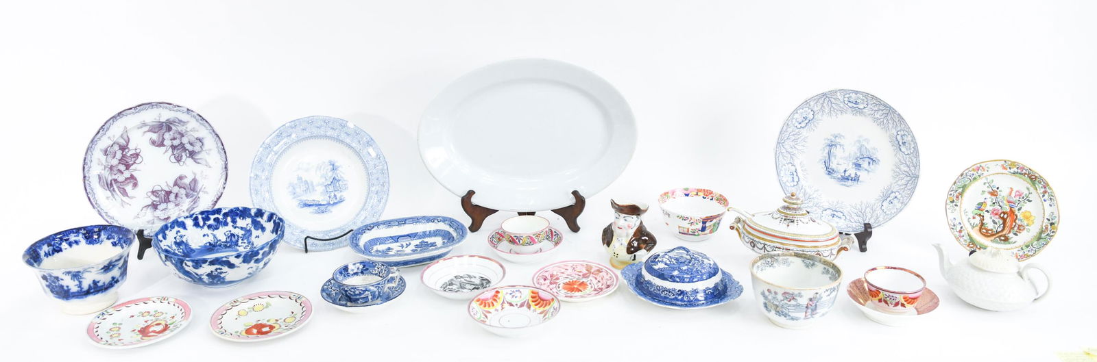 19TH C. PORCELAIN INCL. MINTON & PINK LUSTREWARE (1 of 20)