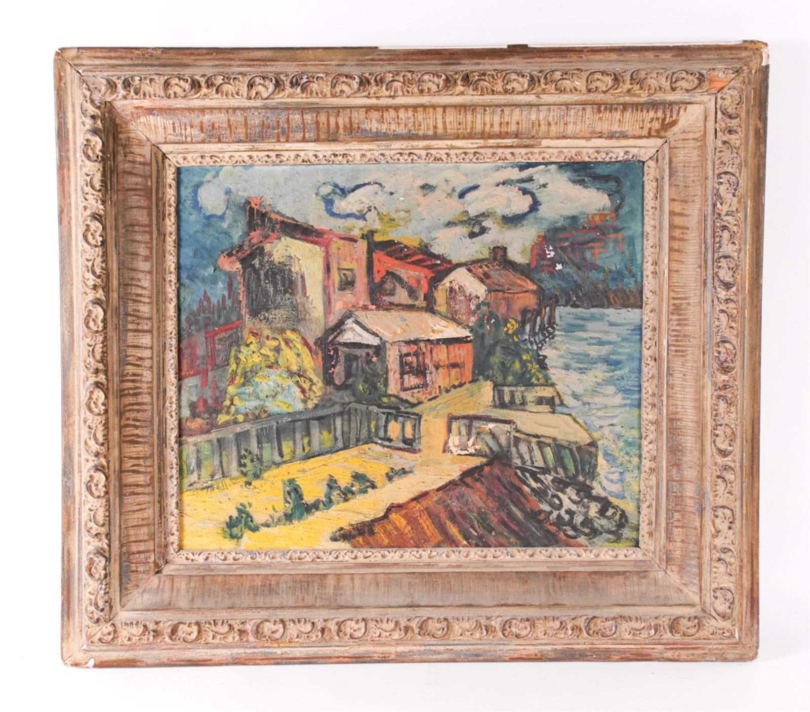 C. 1930S MODERNIST PORT VIEW O/C (1 of 11)