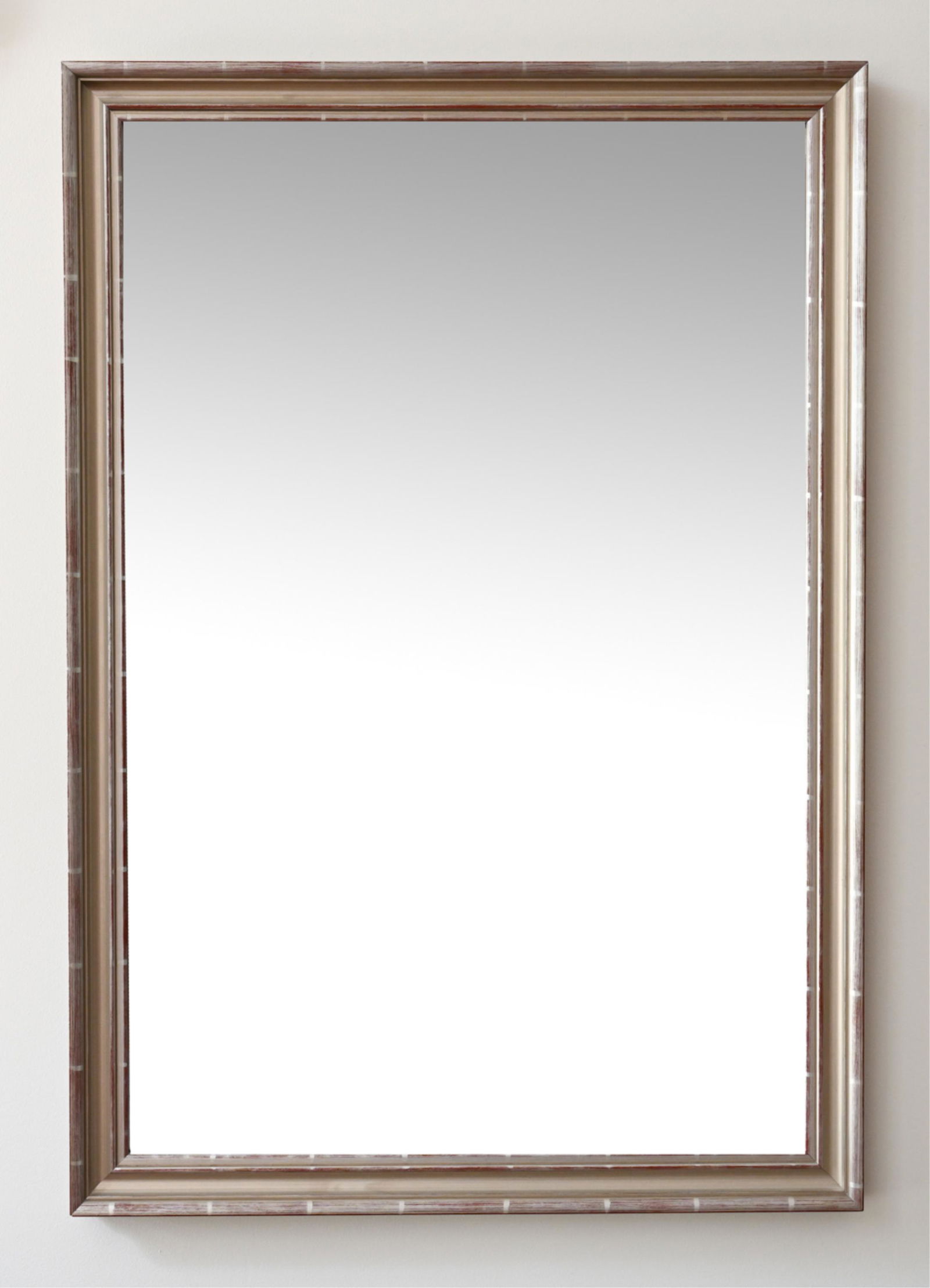 CONTEMPORARY SILVER-TONE FRAME MIRROR (1 of 5)