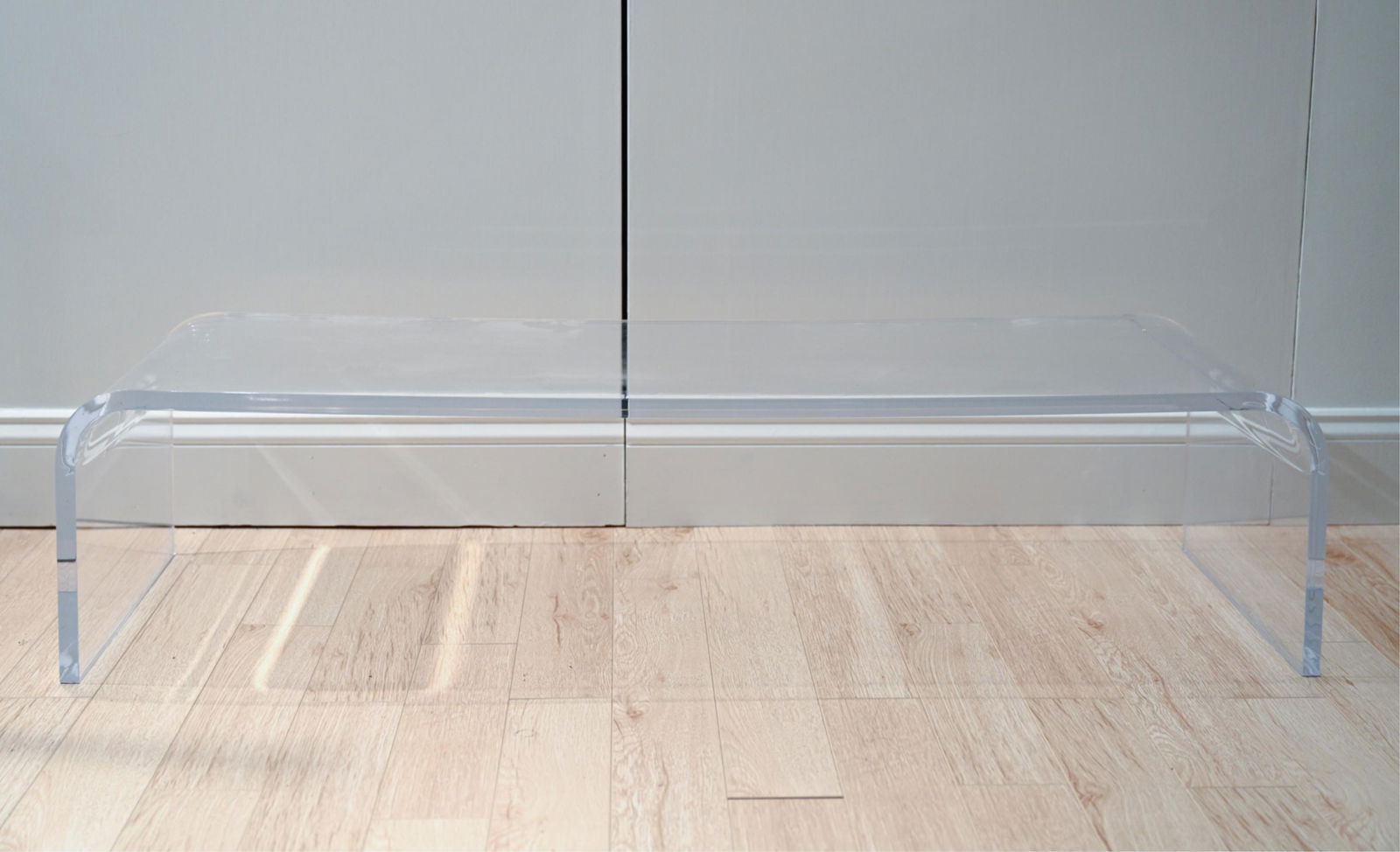 MODERN LUCITE WATERFALL EDGE LOW TABLE (1 of 4)