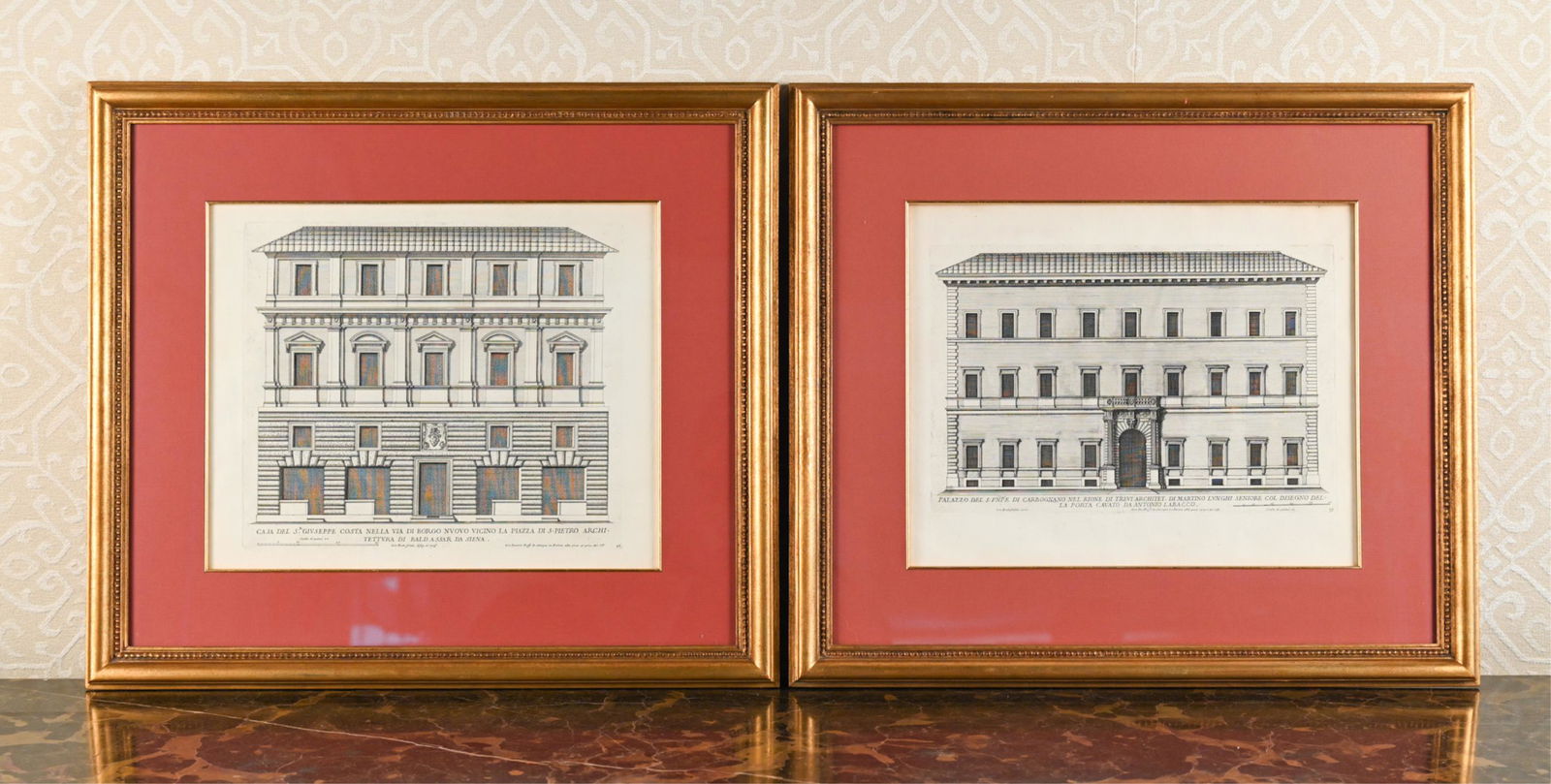 PAIR OF ITALIAN ARCHITECTURAL ENGRAVINGS (1 of 16)