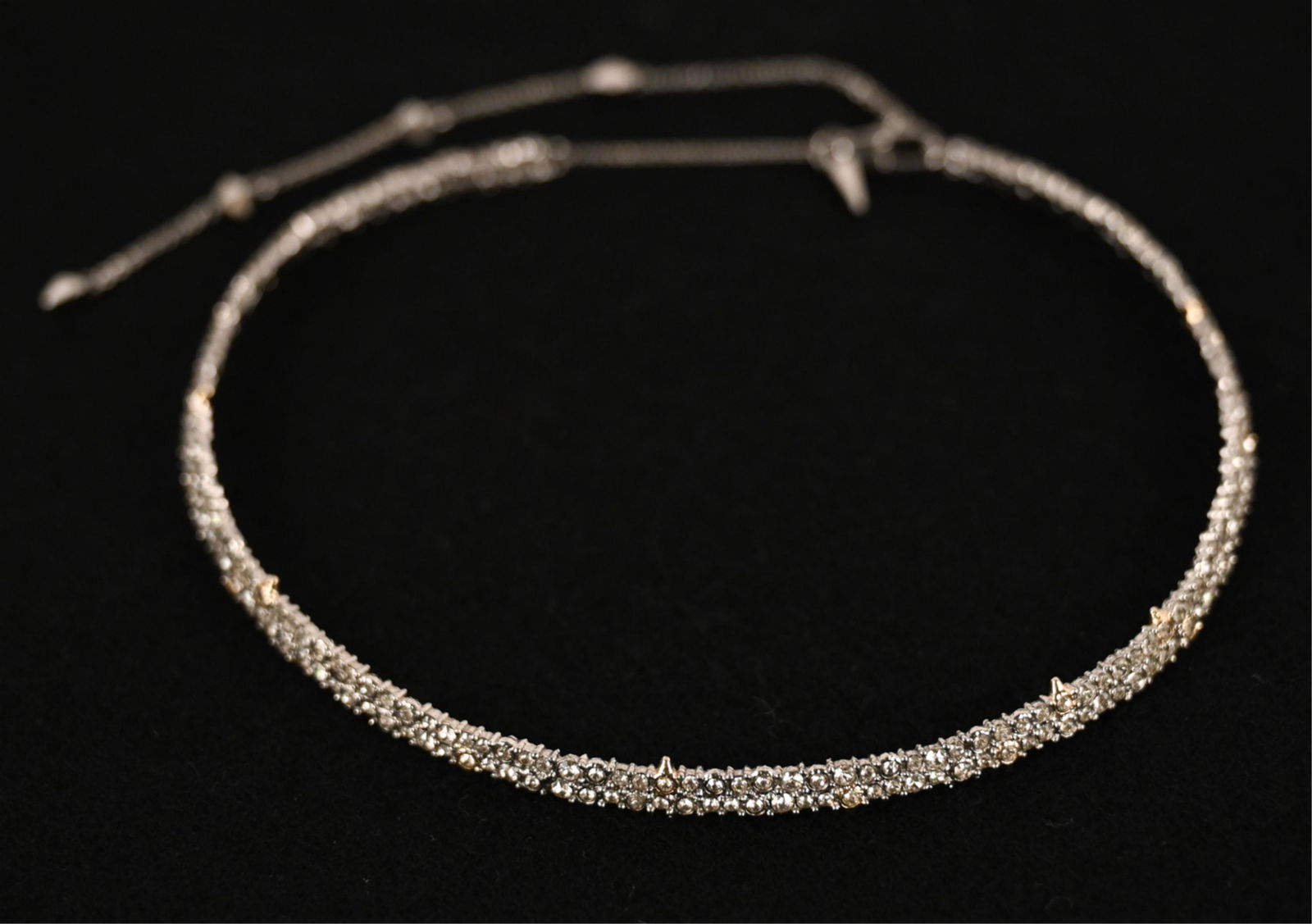 ALEXIS BITTAR ENCRUSTED SPIKED CHOKER NECKLACE (1 of 11)