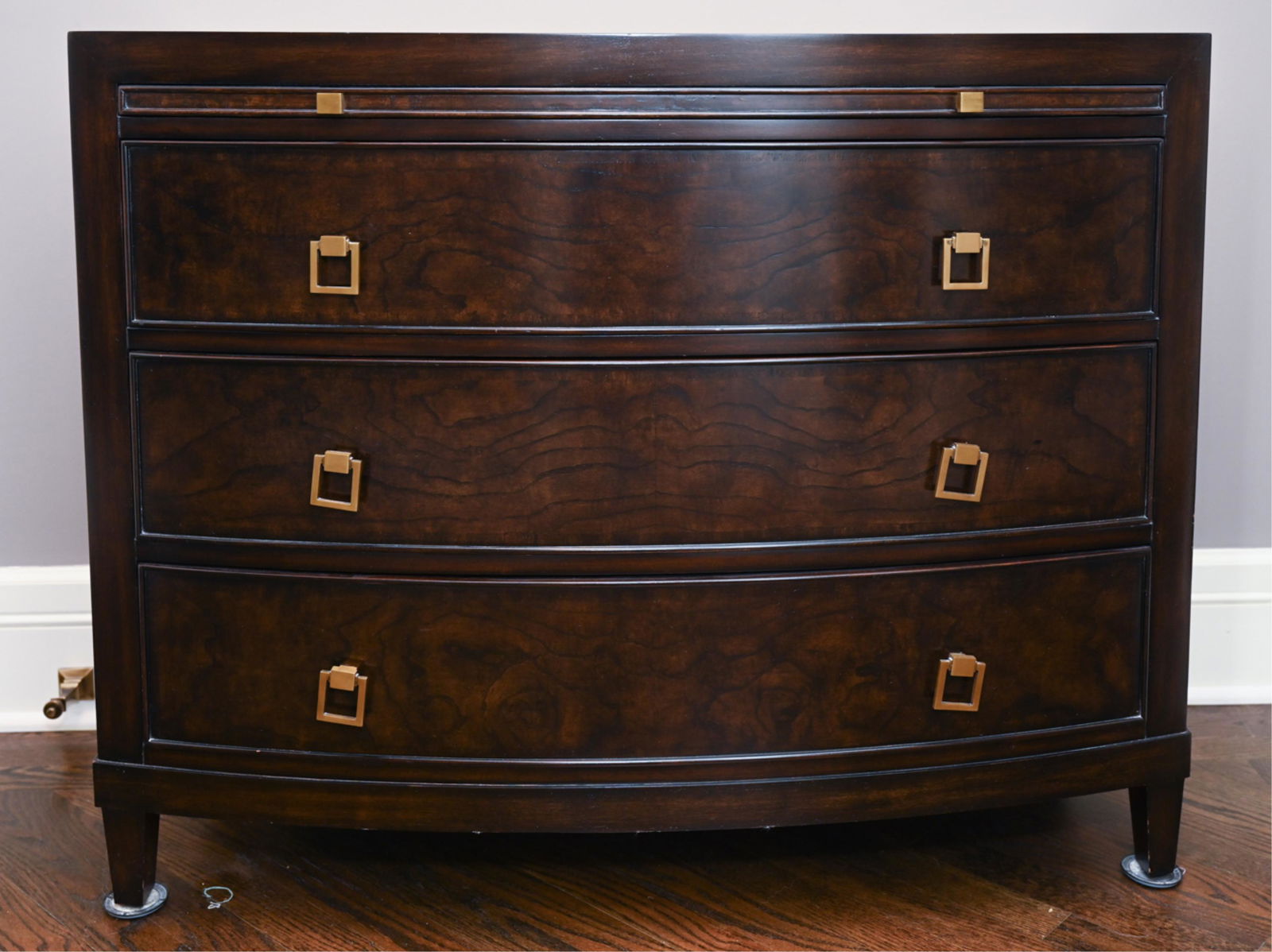 CONTEMPORARY BOW FRONT CHEST OF DRAWERS (1 of 19)