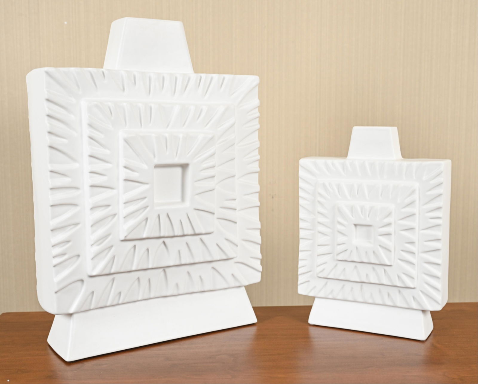 (2) GLOBAL VIEWS HANDCRAFTED CERAMIC VASES (1 of 11)