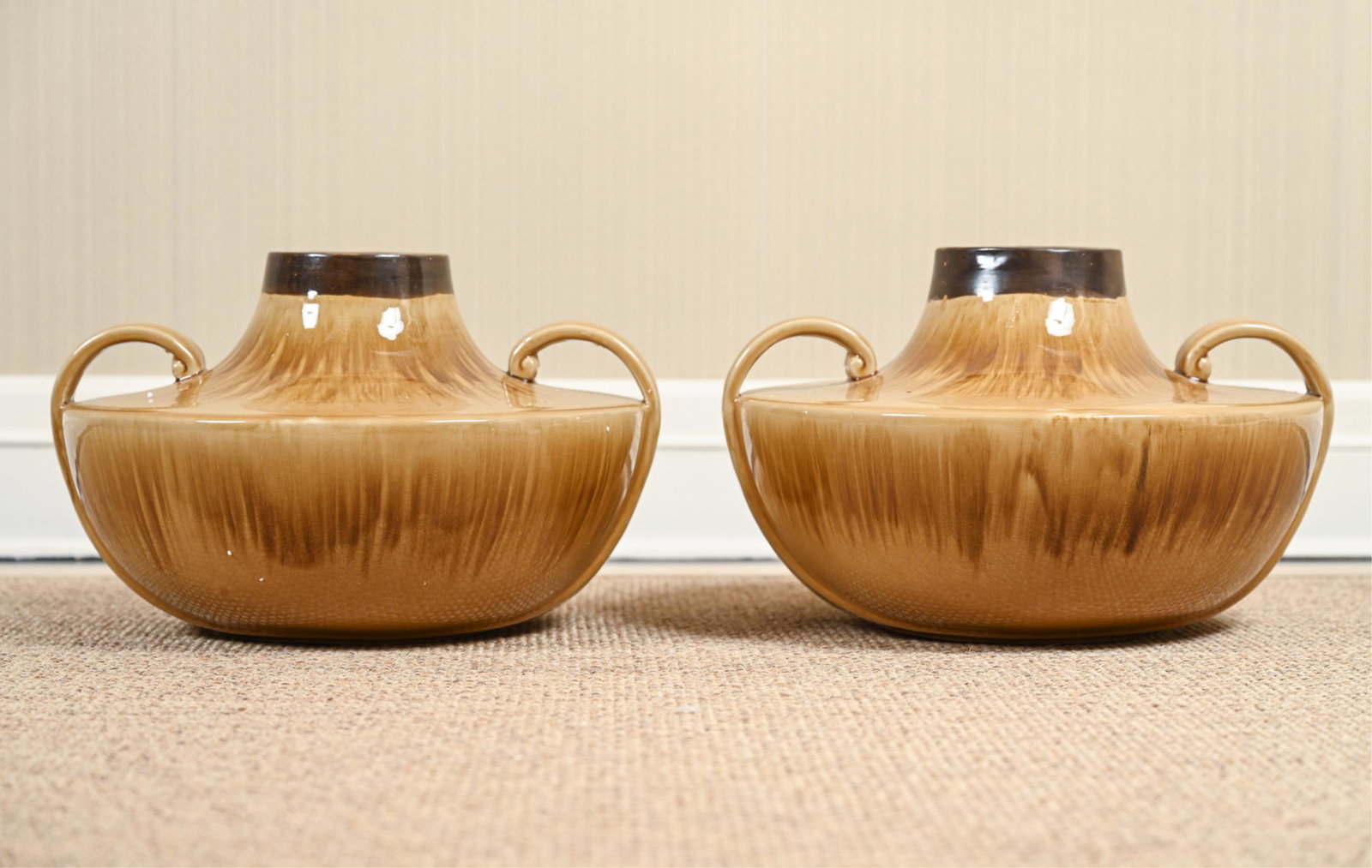 PAIR OF GLOBAL VIEWS GLAZED CERAMIC VESSELS (1 of 12)