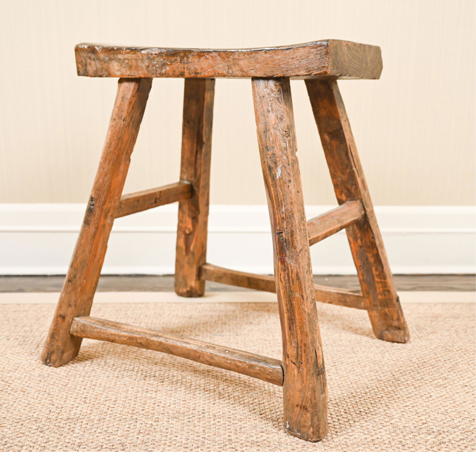 RUSTIC WOOD STOOL (1 of 11)