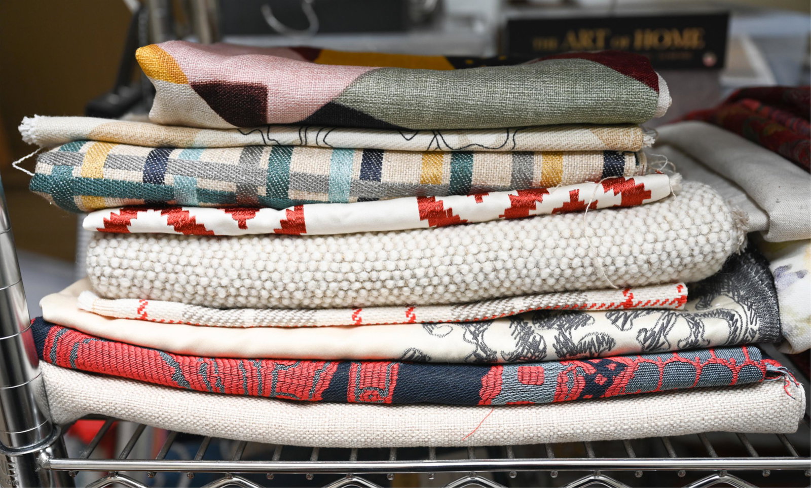 GROUPING OF JIM THOMPSON & DEDAR FABRICS REMNANTS (1 of 6)