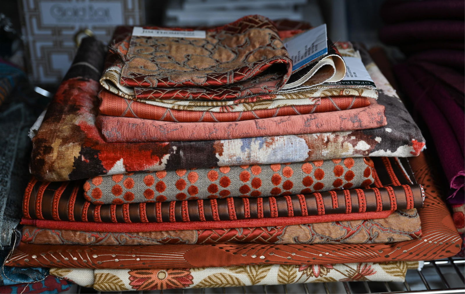 AUTUMNAL COLORED FABRIC GROUPING (1 of 9)