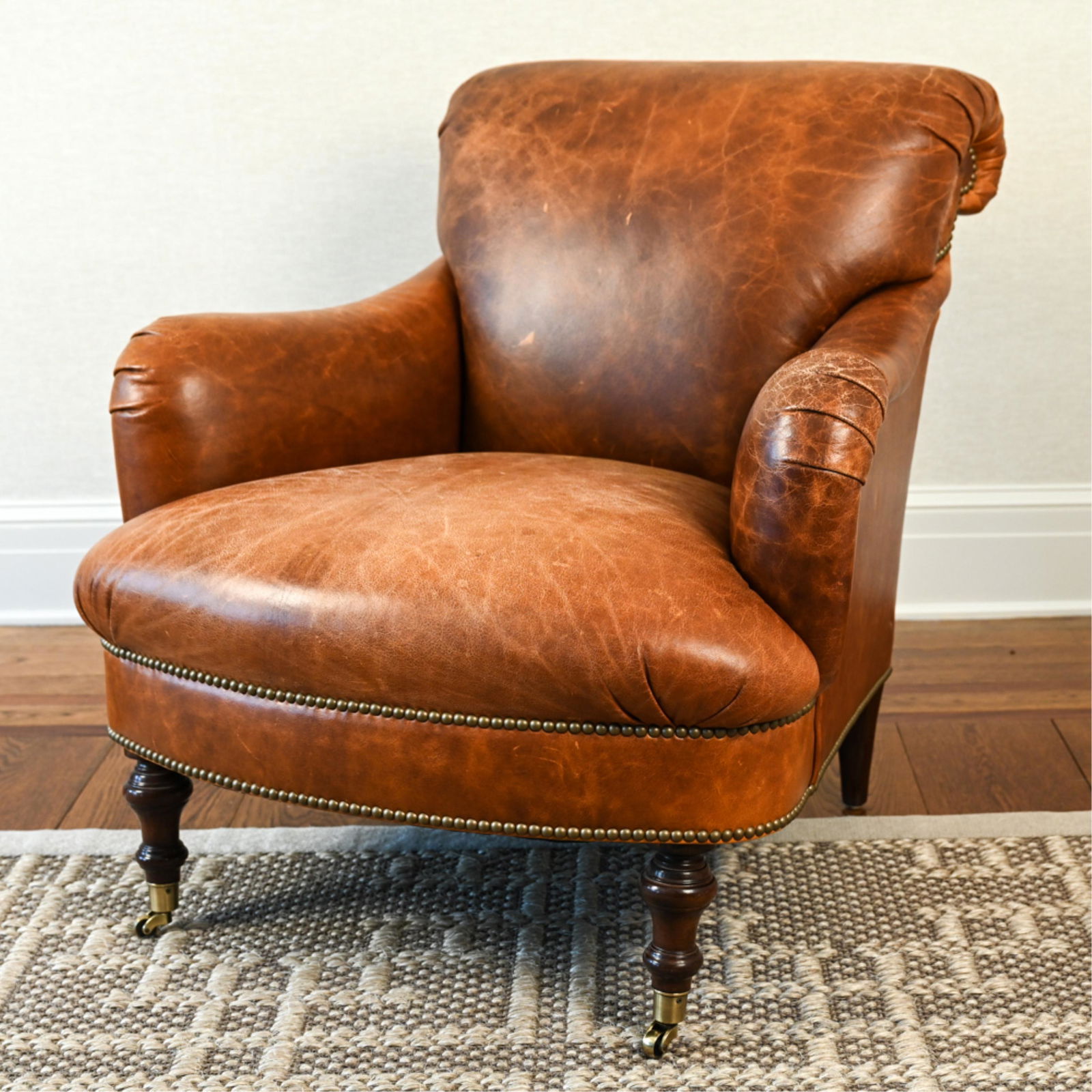 EDWARD FERRELL LEATHER LOUNGE CHAIR (1 of 20)