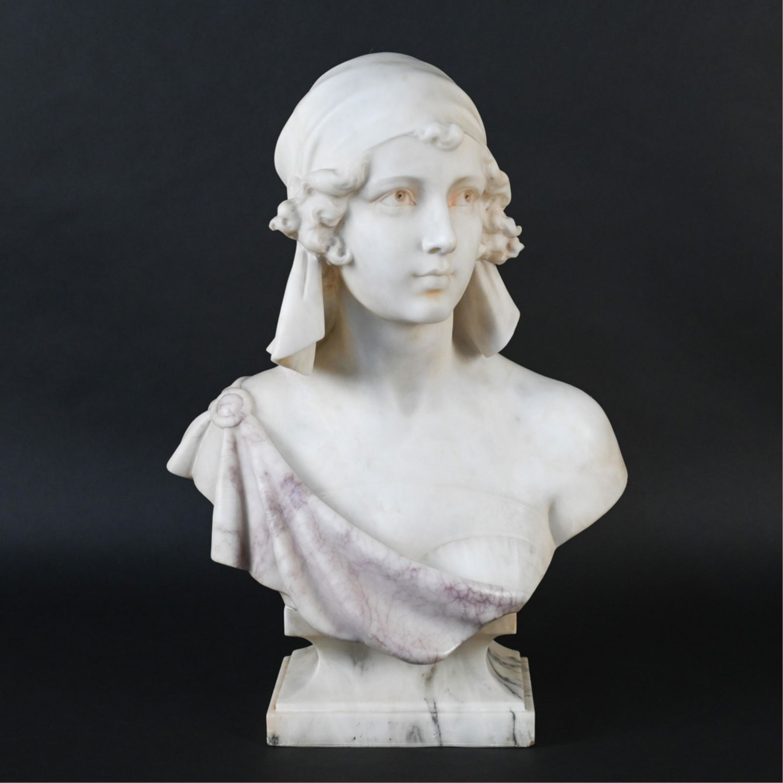 CIPRIANO CIPRIANI (19TH C.) ITALIAN MARBLE BUST (1 of 16)