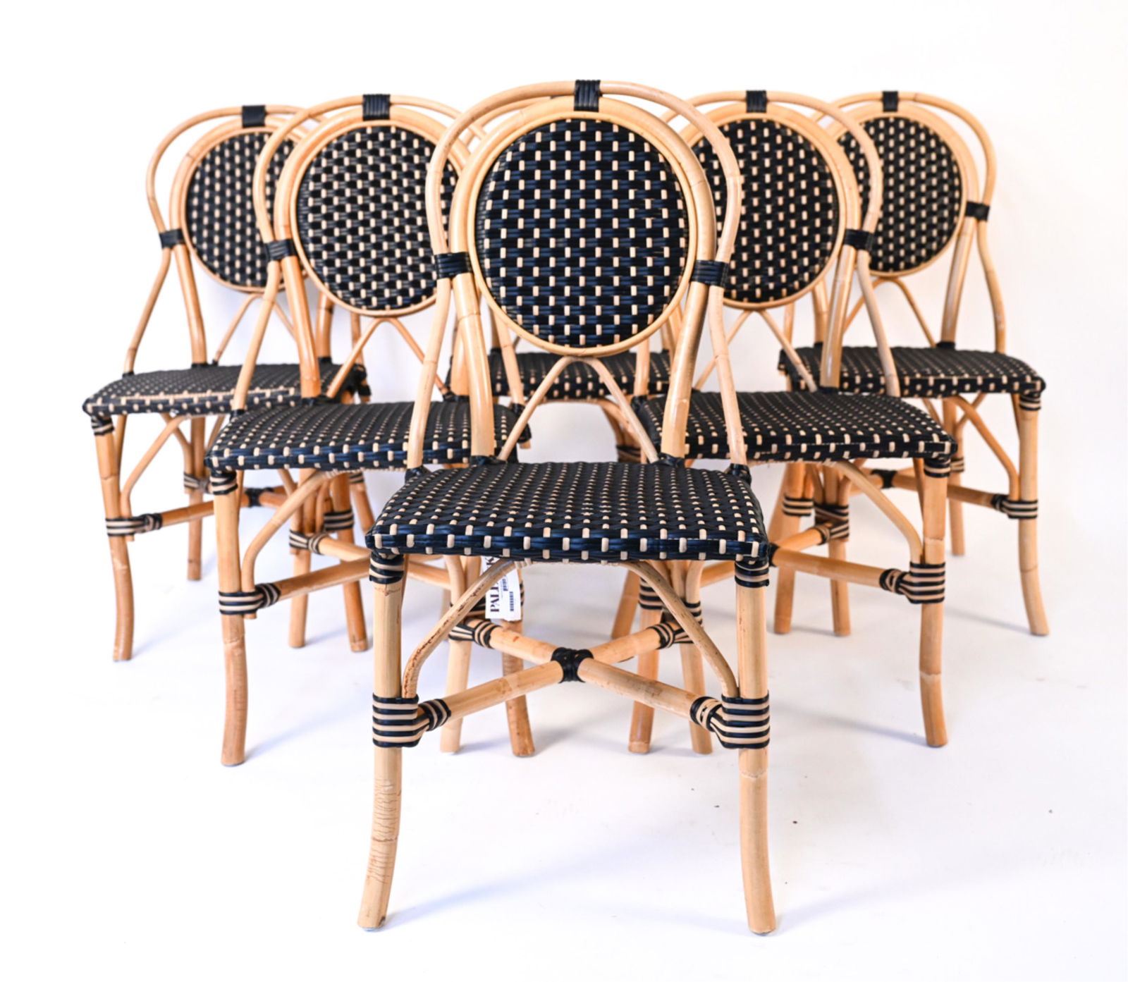 (6) PALECEK RATTAN FRENCH BISTRO PATIO CHAIRS (1 of 16)