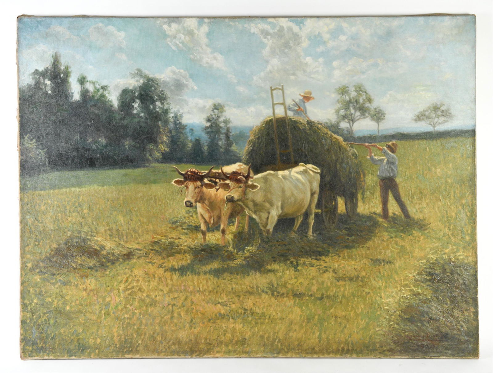 GEORGES PLASSE, FRENCH (1878-1948) LARGE O/C (1 of 12)