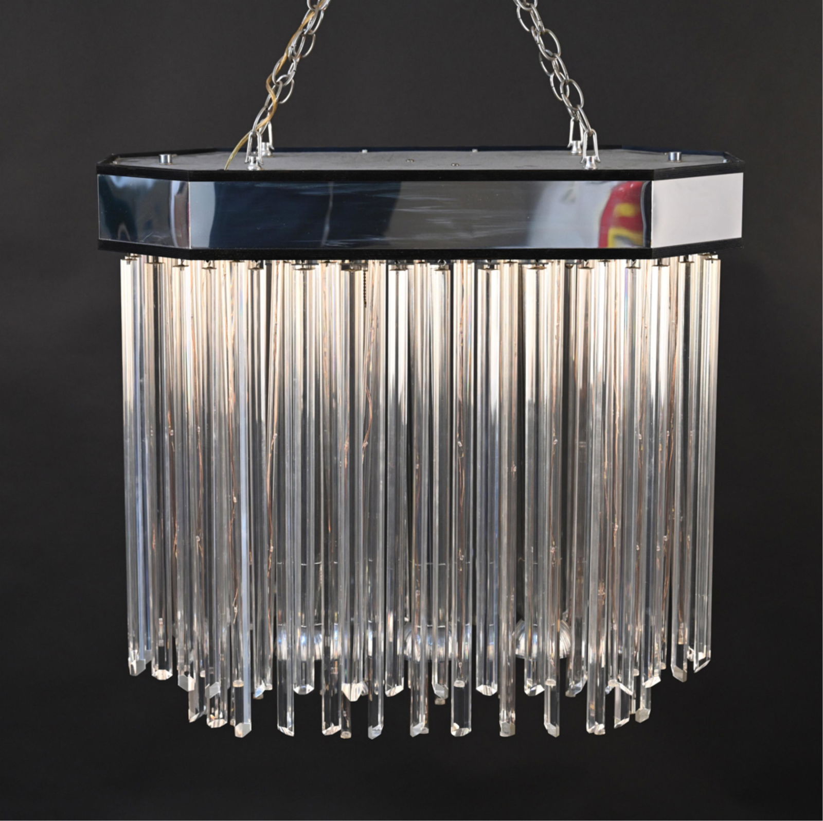 LUCITE GAETANO SCIOLARI STYLE CHANDELIER (1 of 20)