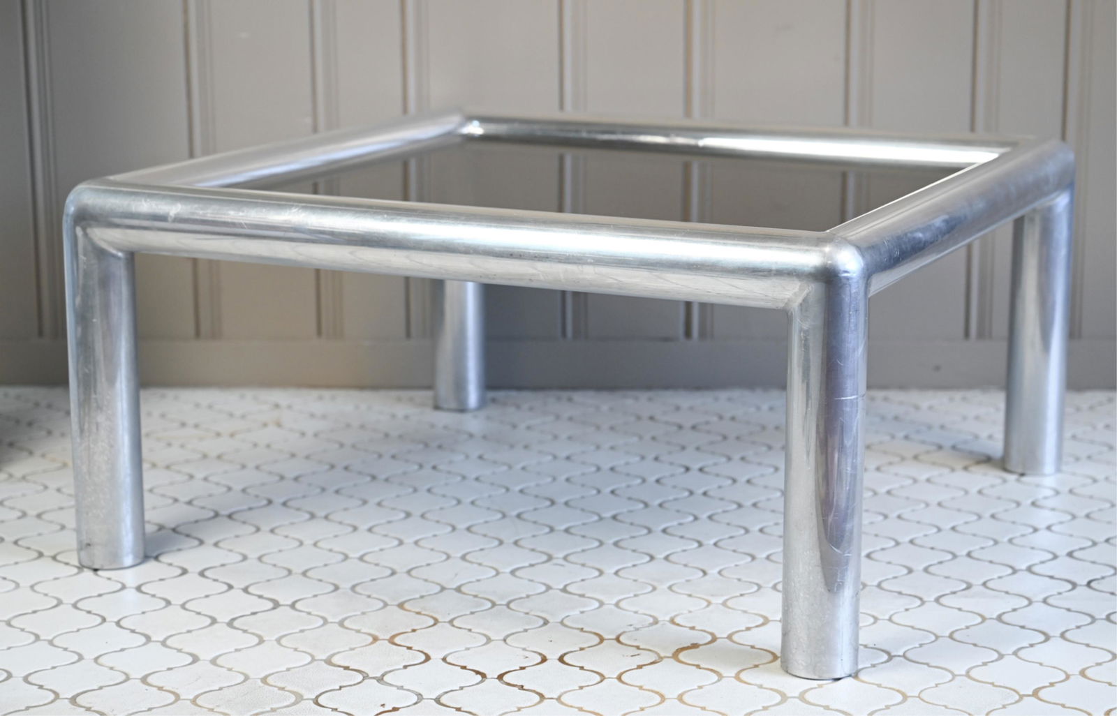 JOHN MASCHERONI TUBO ALUMINUM COFFEE TABLE (1 of 11)