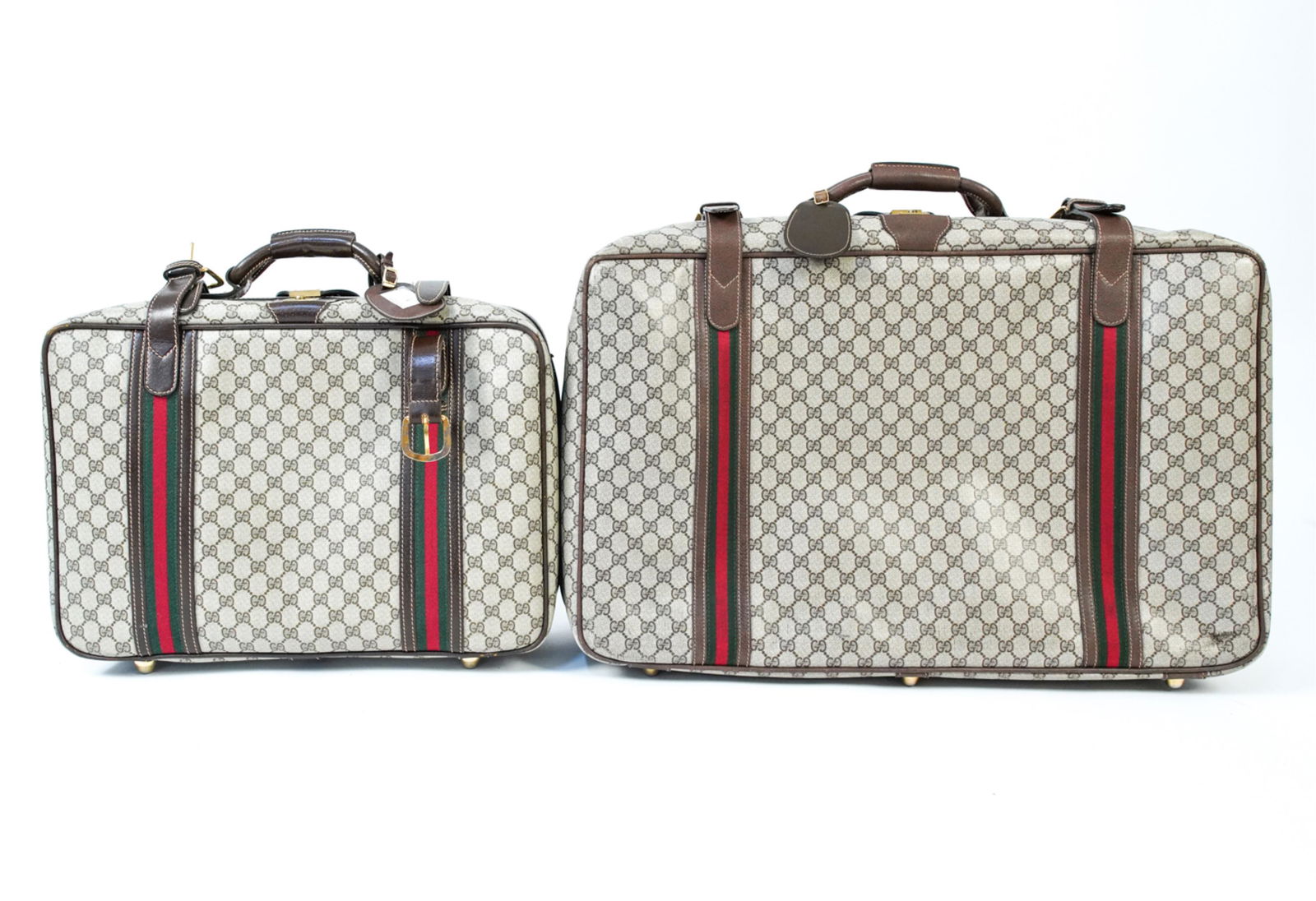 (2) GUCCI MONOGRAM LUGGAGE BAGS (1 of 11)