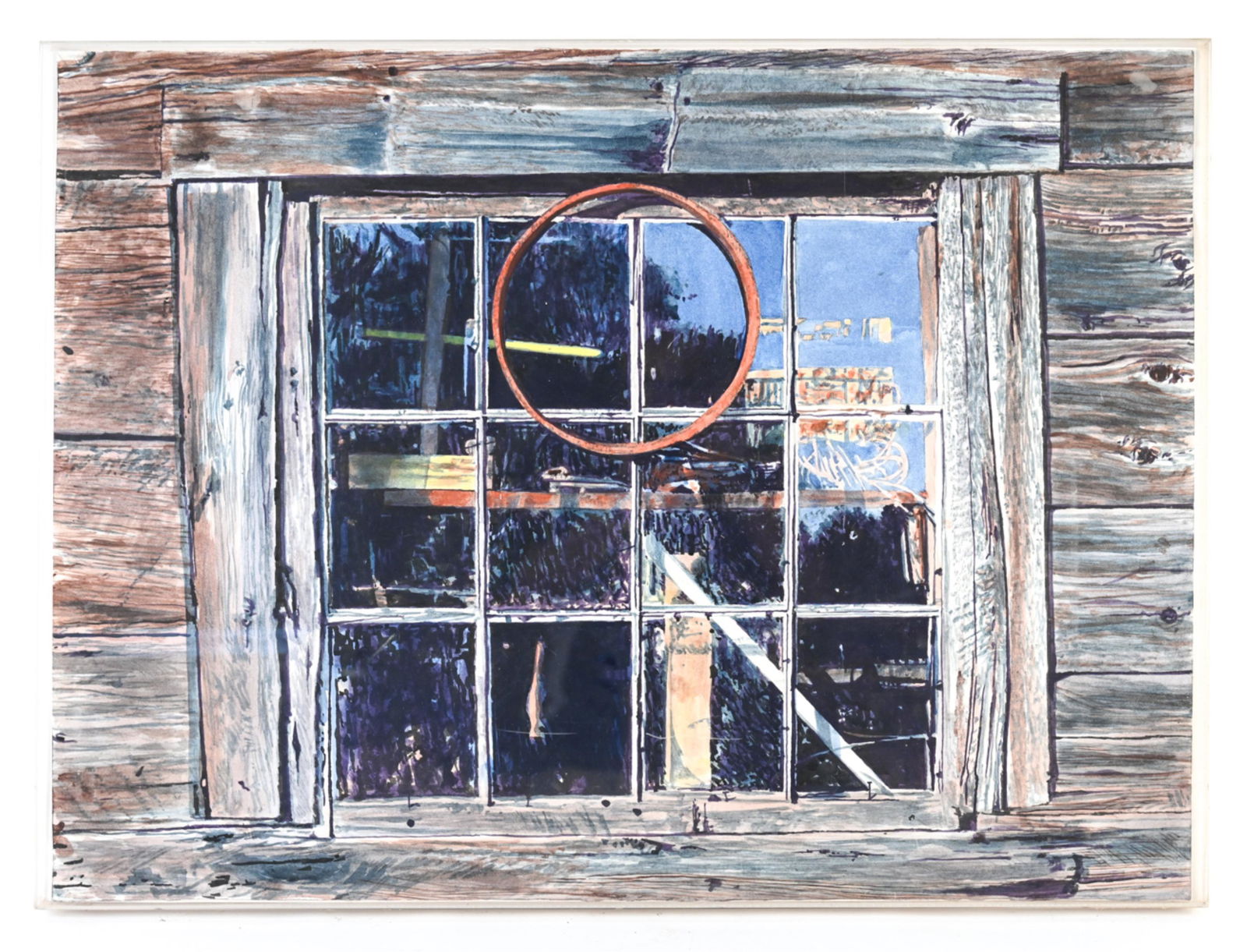 20TH C. WATERCOLOR WINDOW SCENE (1 of 12)