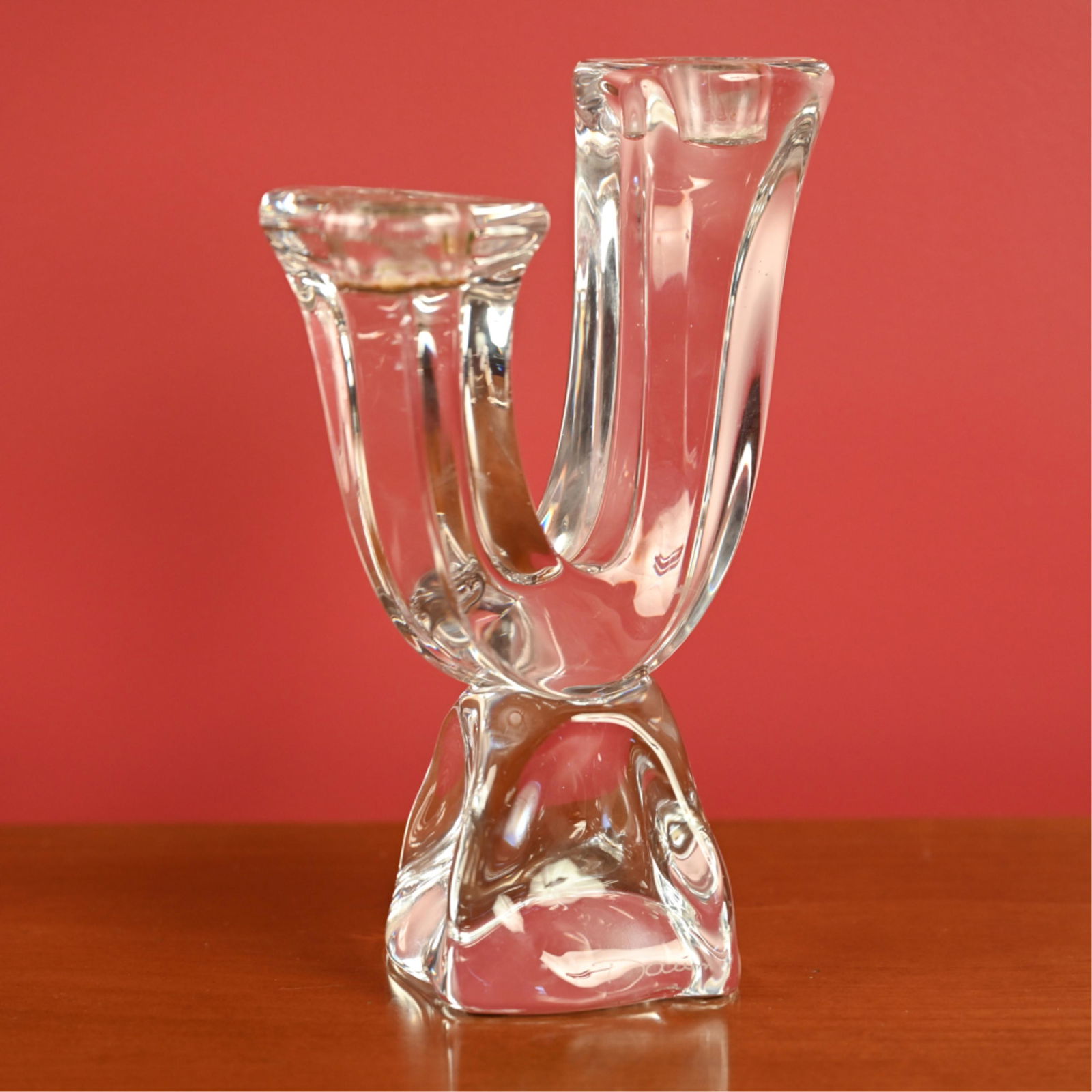 DAUM FRANCE SINGLE GLASS CANDLE HOLDER (1 of 16)