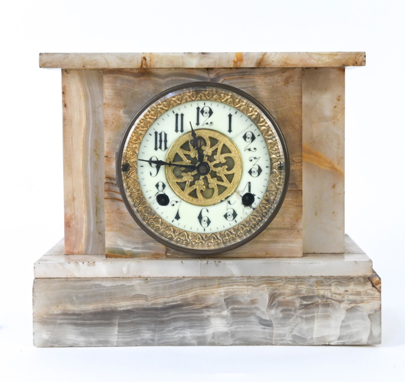 Antique Onyx Mantel Clock