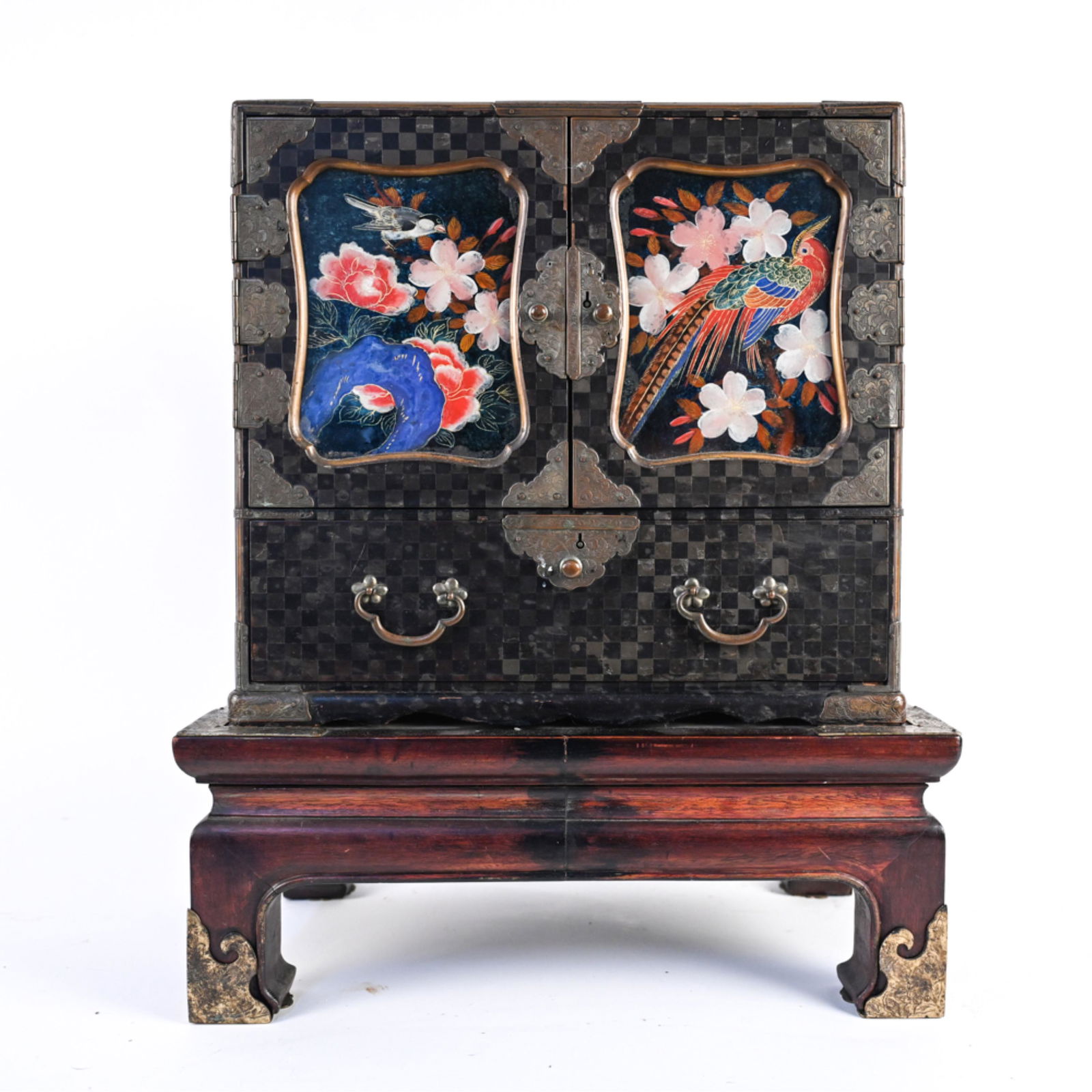 ANTIQUE ASIAN CABINET ON STAND (1 of 18)