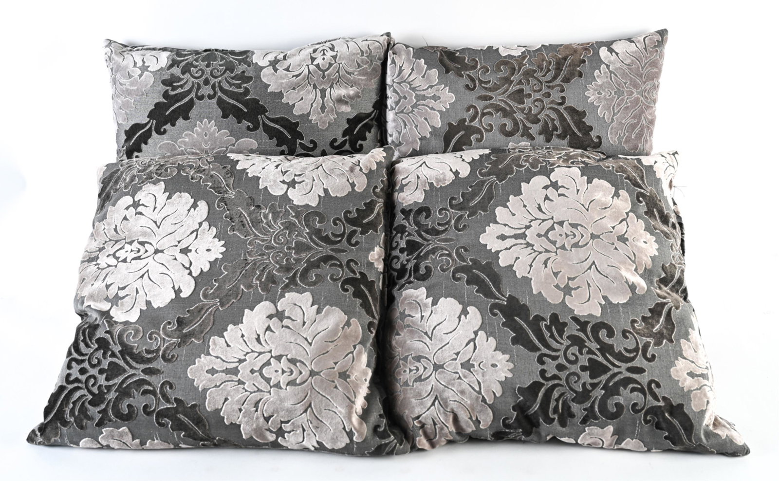 (4) Z GALLERIE VELVET DAMASK DOWN THROW PILLOWS (1 of 8)