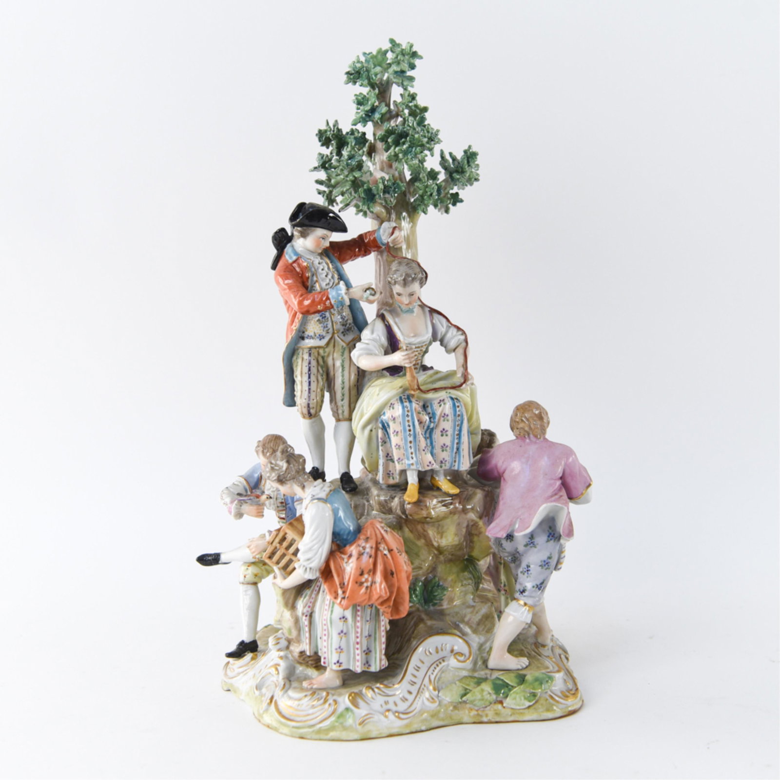 ANTIQUE DRESDEN PORCELAIN FIGURAL GROUP (1 of 18)