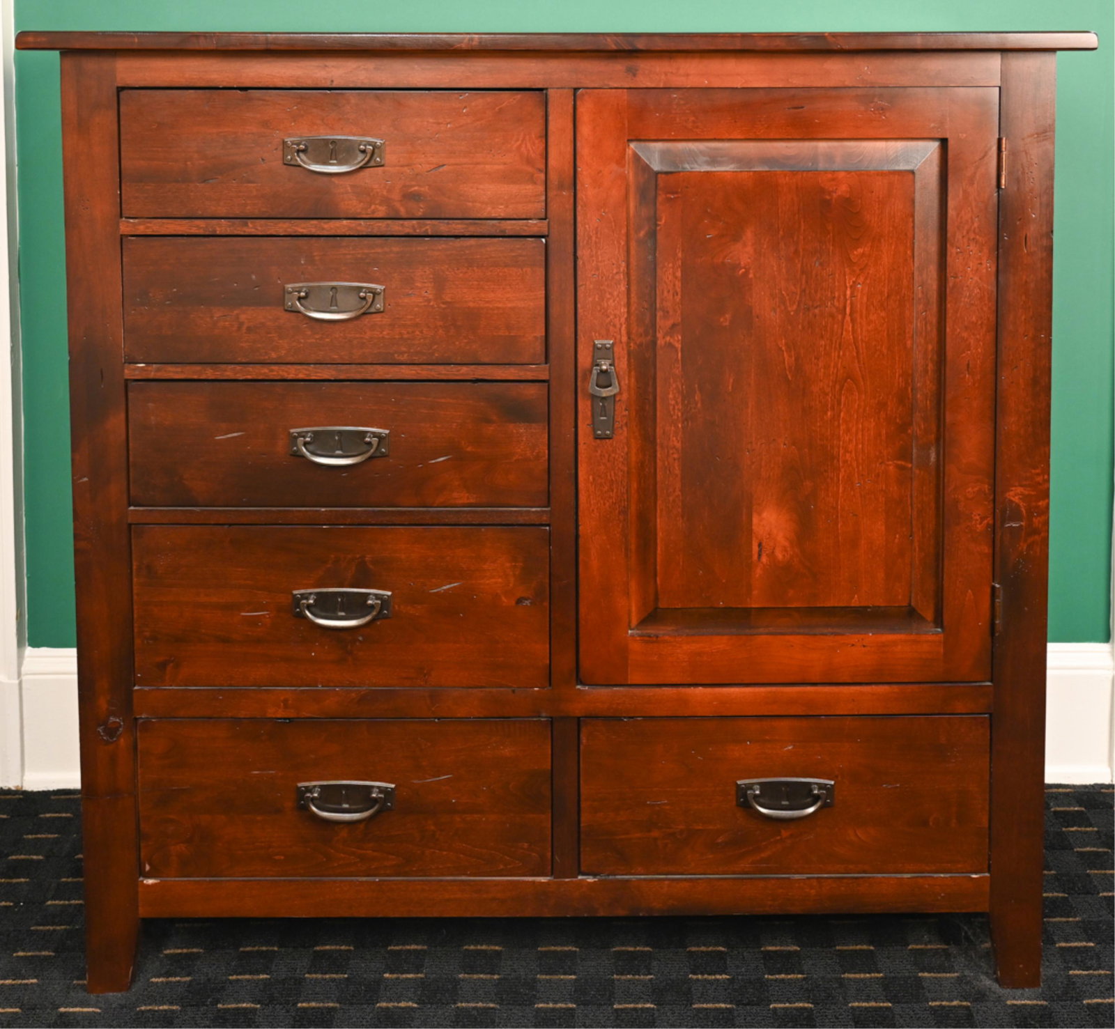 KINCAID FURNITURE CAMPAIGN STYLE WARDROBE CHEST (1 of 10)