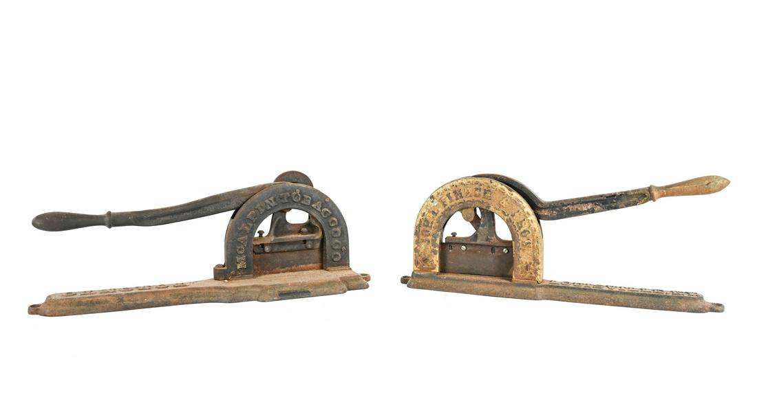 (2) ANTIQUE CAST IRON TOBACCO CUTTERS (1 of 17)