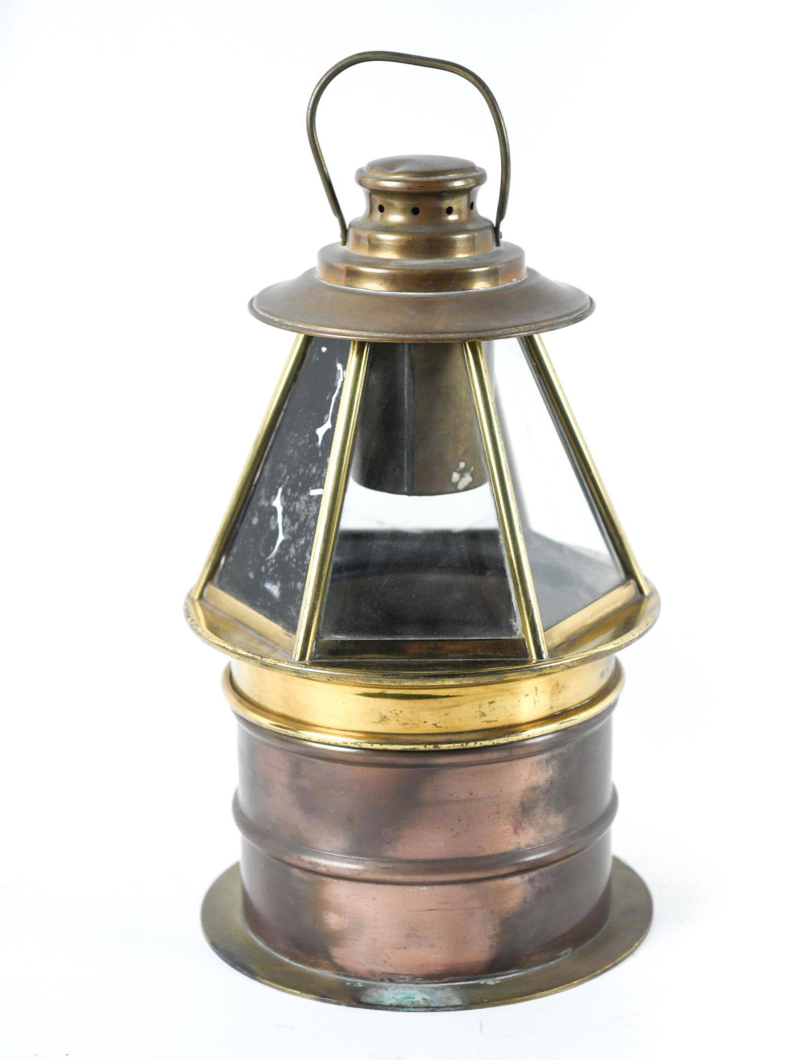 ANTIQUE NAUTICAL BRASS SKYLIGHT BINNACLE (1 of 10)