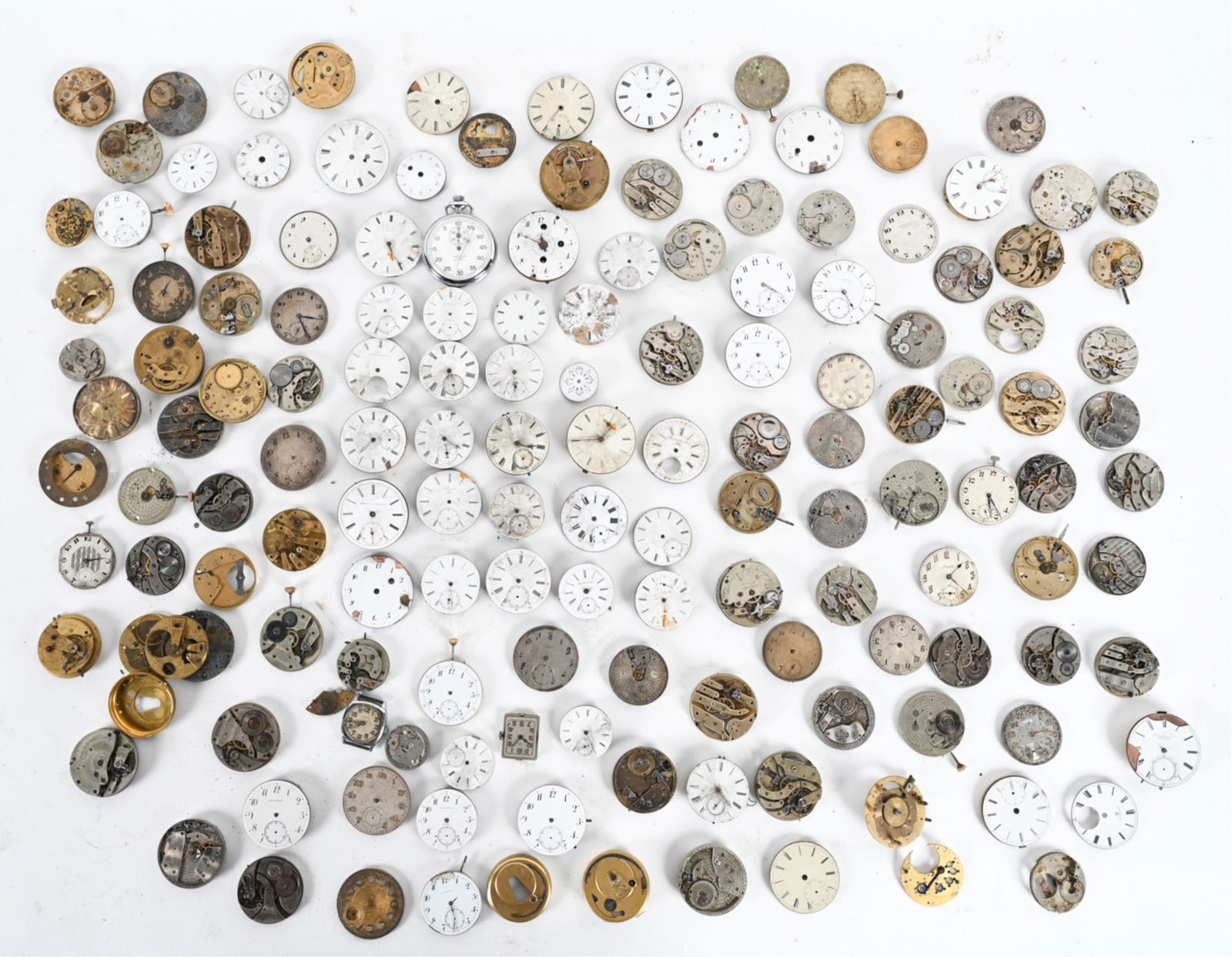 LARGE GROUPING OF ANTIQUE POCKET WATCH MOVEMENTS (1 of 20)