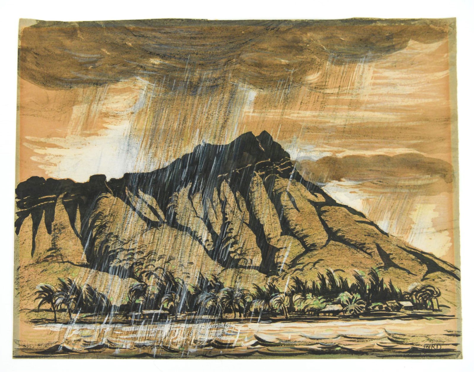 MIXED MEDIA SOUTH PACIFIC VIEW SIGNED (1 of 8)