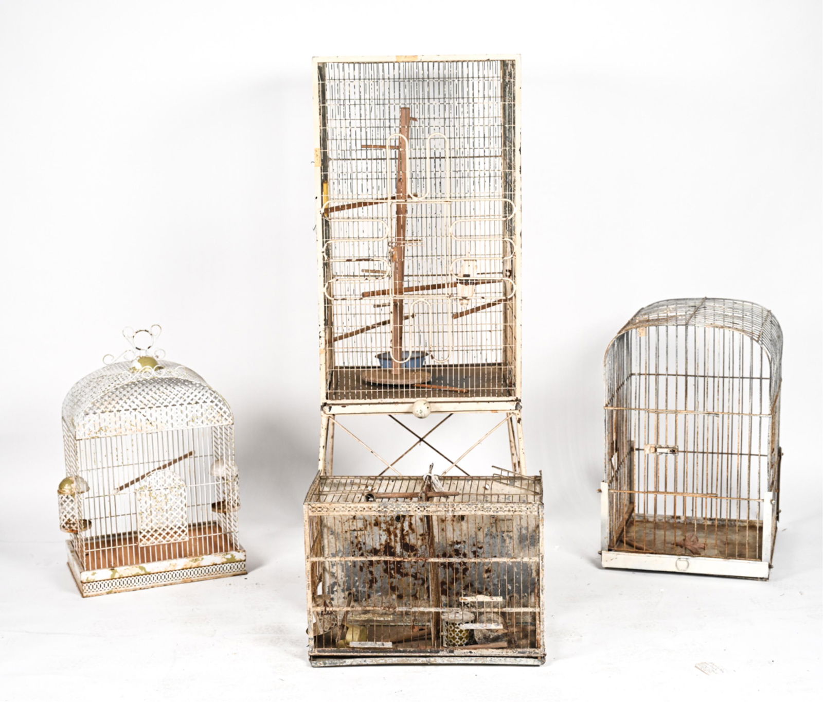 (4) GROUPING OF VINTAGE BIRDCAGES (1 of 12)
