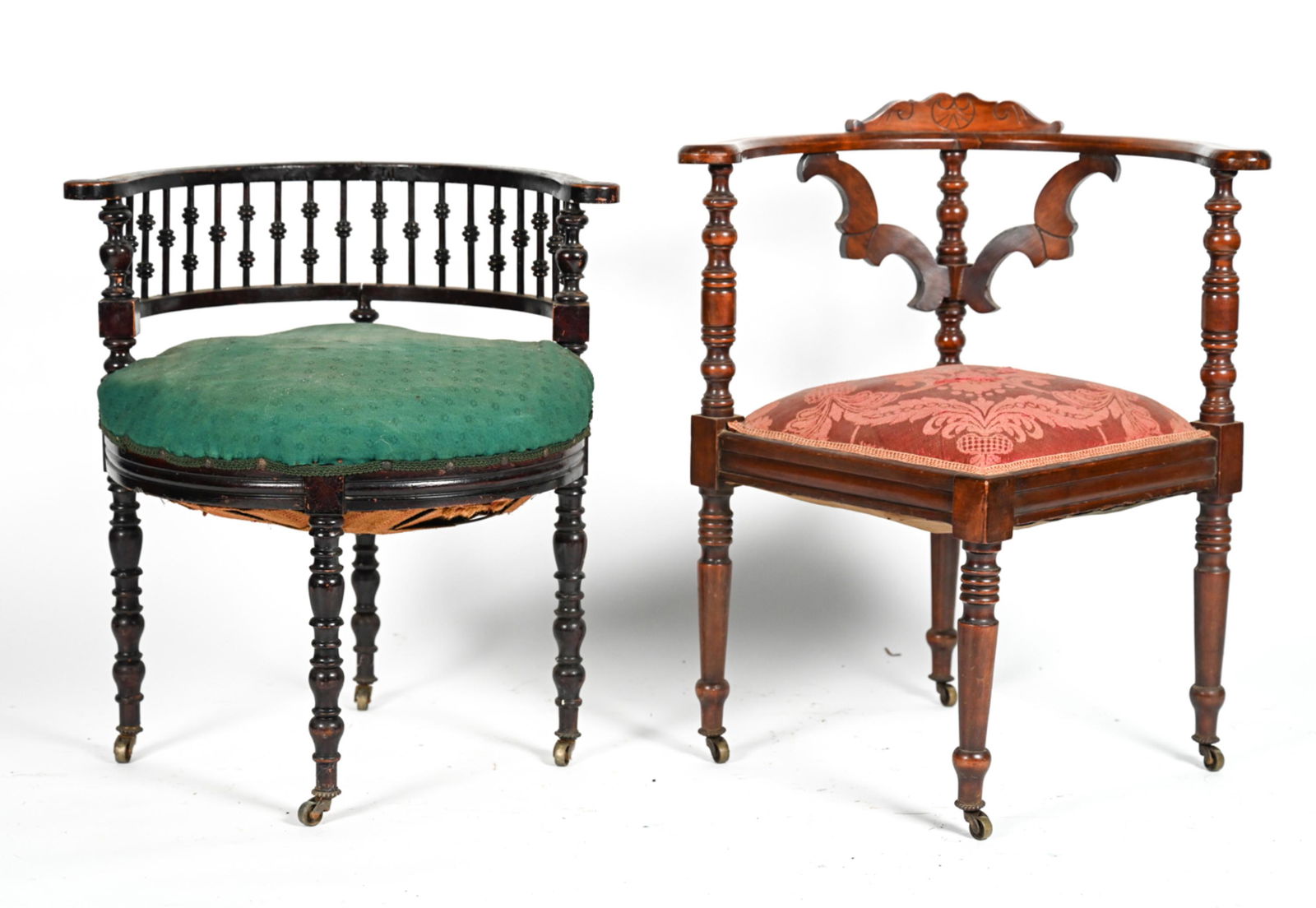 (2) ANTIQUE CORNER CHAIRS (1 of 9)