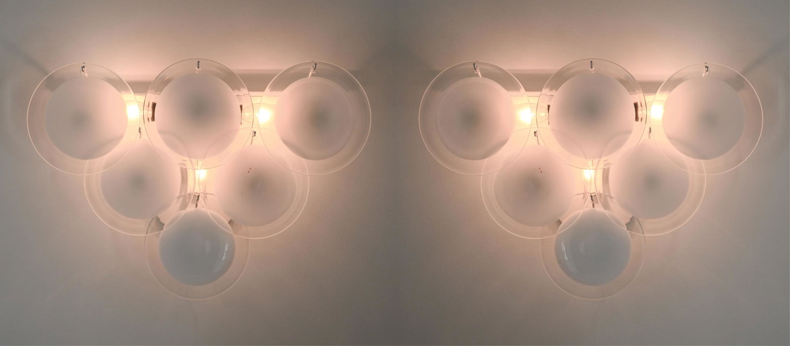 PAIR OF GINO VISTOSI MURANO GLASS WALL SCONCES (1 of 20)
