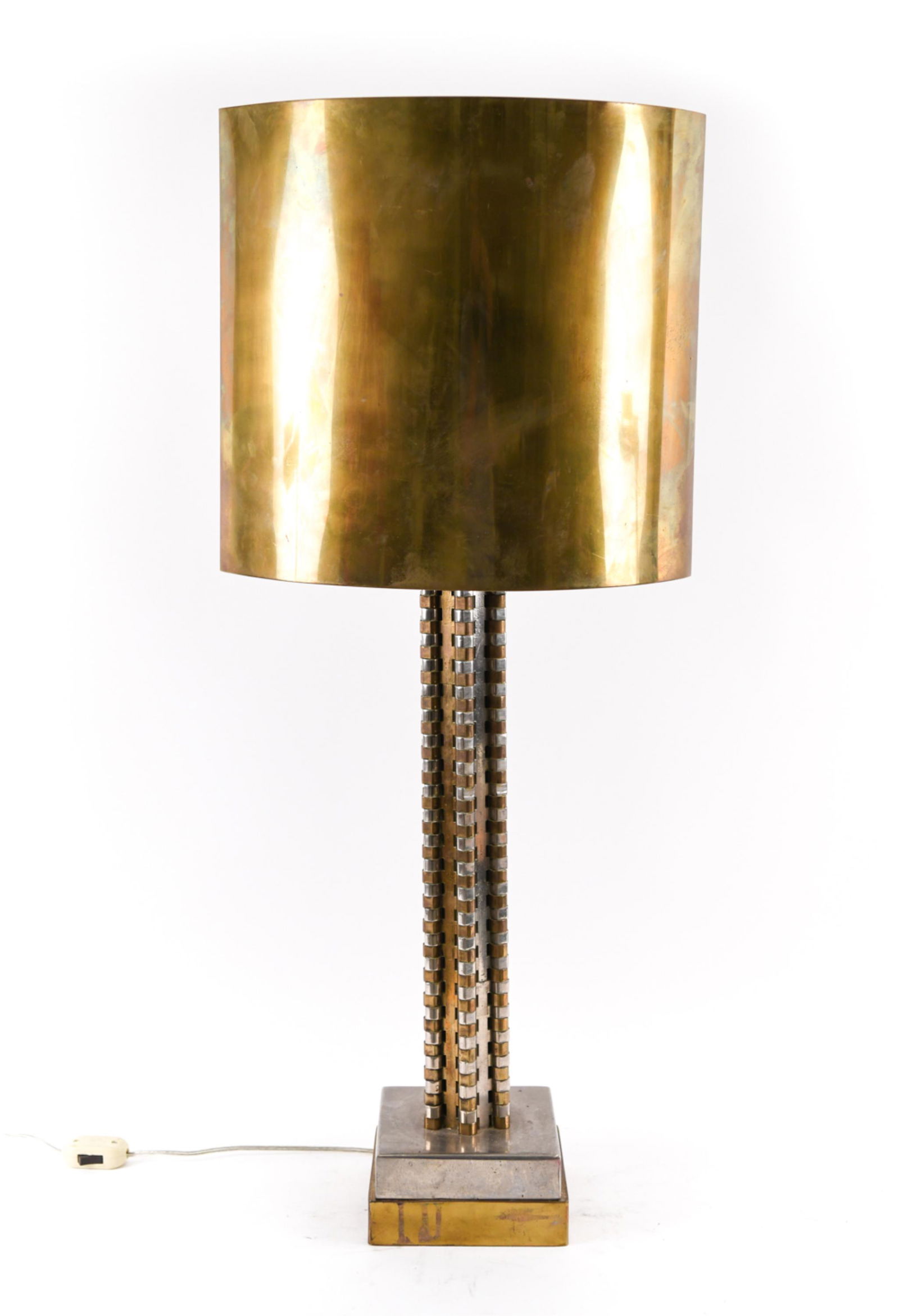 1950'S FRENCH INDUSTRIAL BRASS & NICKEL HINGE LAMP (1 of 12)
