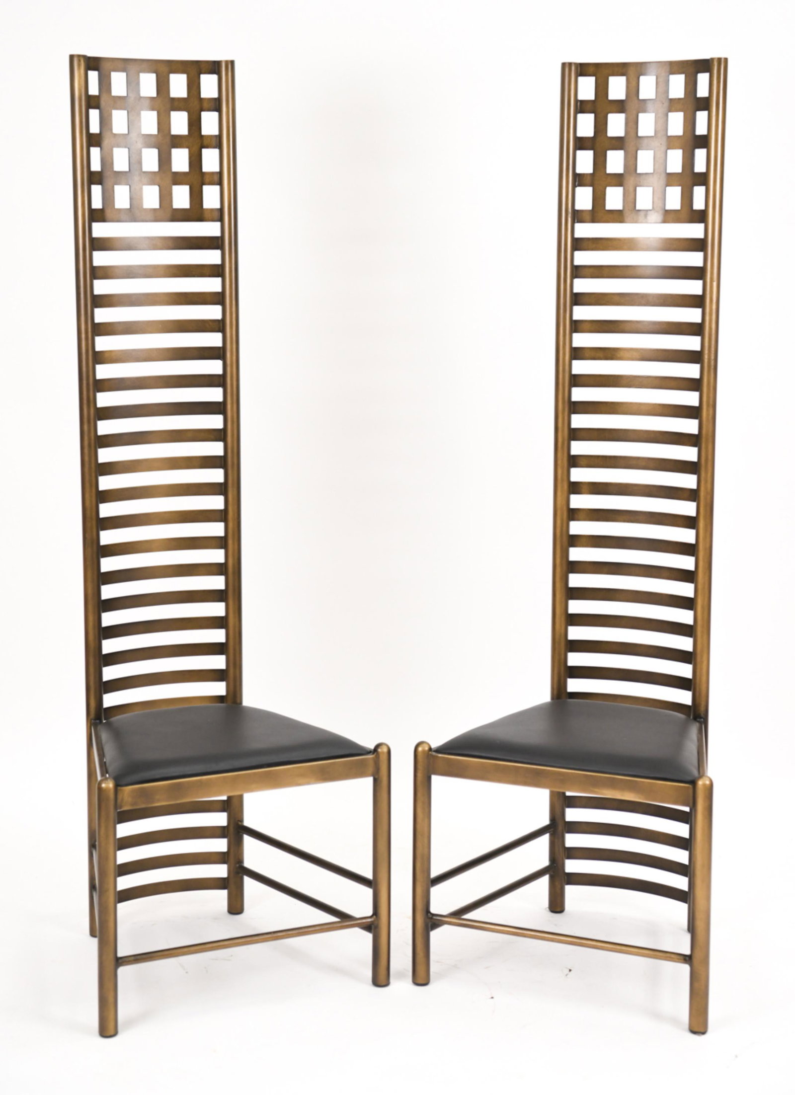(2) CHARLES MACKINTOSH "HILL HOUSE" STYLE CHAIRS (1 of 11)