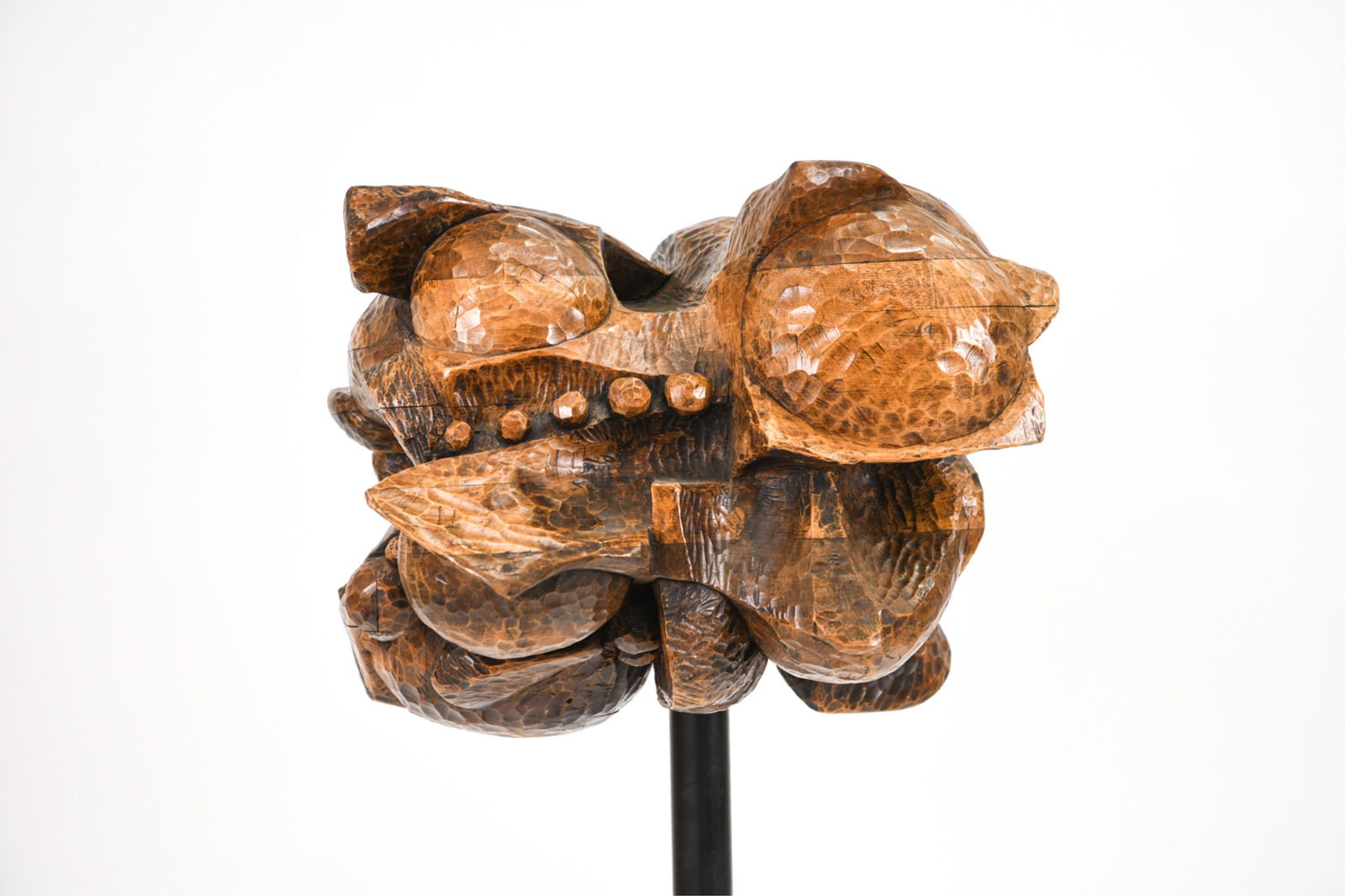 LARGE ABSTRACT BRUTALIST 60'S CARVED SCULPTURE (1 of 13)