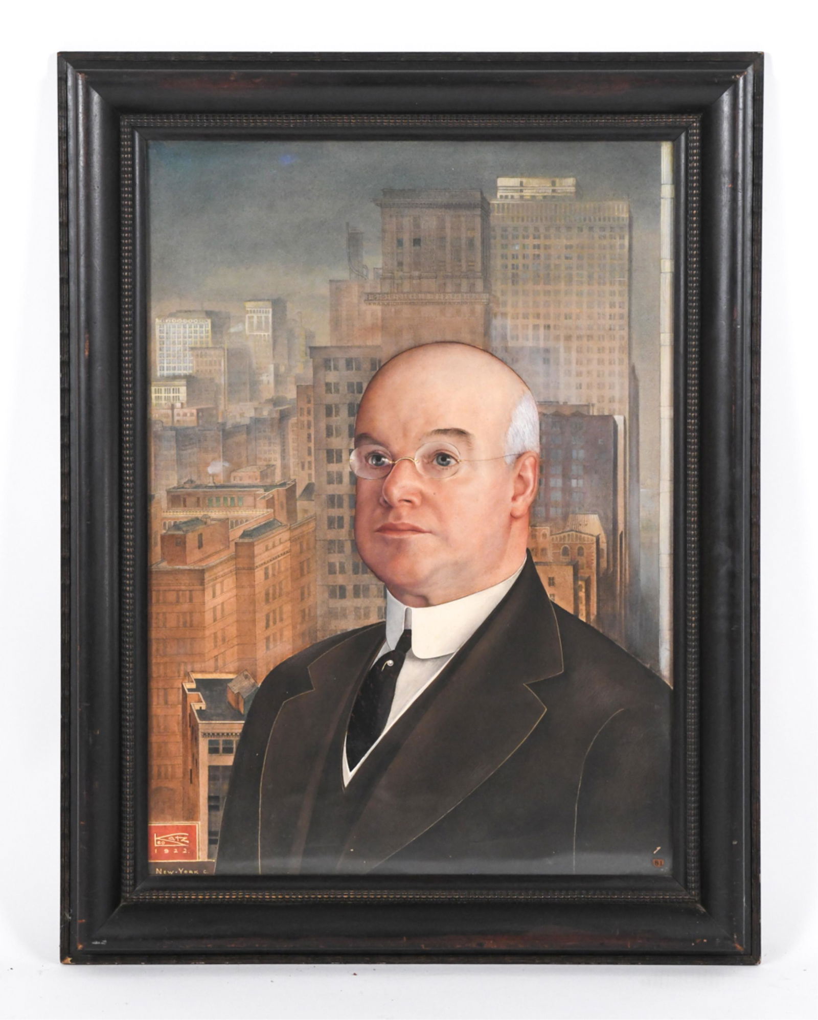 LEO KATZ (1887-1982) 1922 NYC WATERCOLOR VIEW (1 of 7)