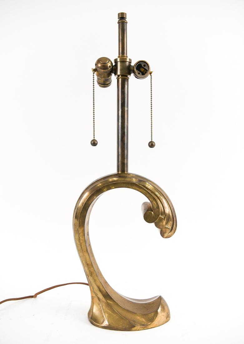 VINTAGE BRASS TABLE LAMP, MANNER OF PIERRE CARDIN (1 of 11)