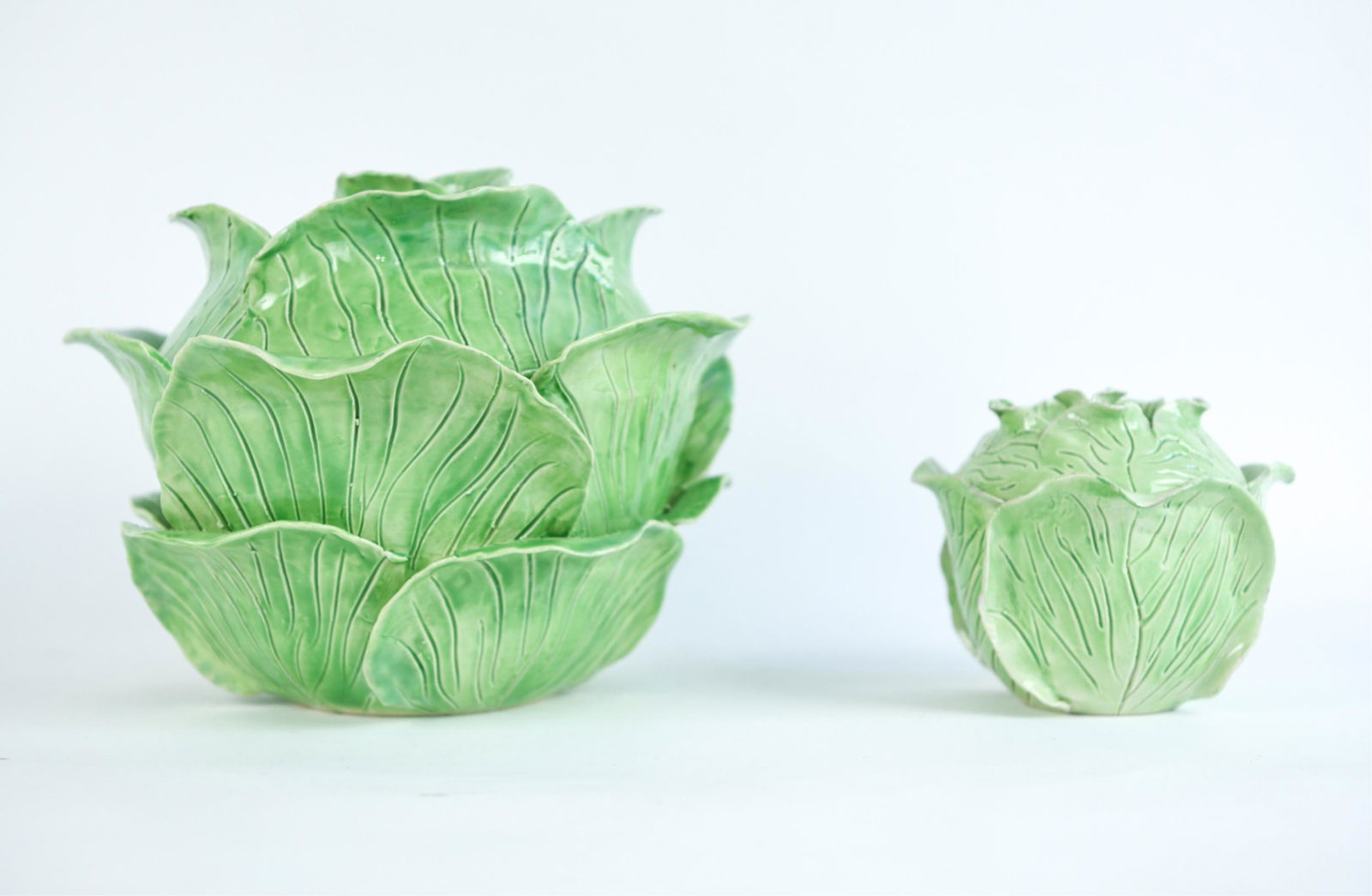 (2) MID-CENTURY JEAN ROGER CERAMIC CABBAGE JARS (1 of 11)