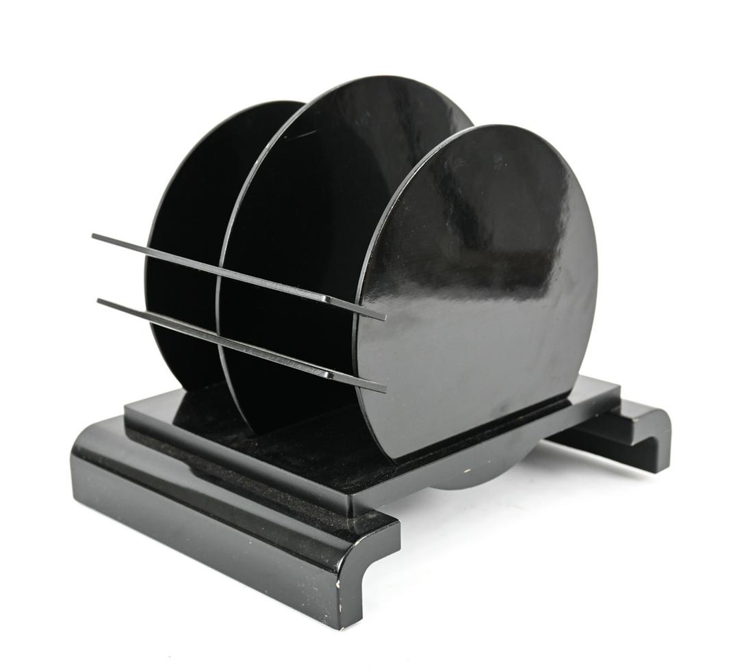 ART DECO STYLE LACQUER MAGAZINE RACK (1 of 11)