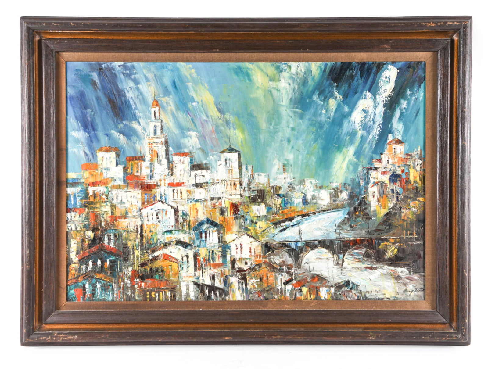 MARY BOTTO (1913-2002) MID-CENTURY ABSTRACT O/C (1 of 14)