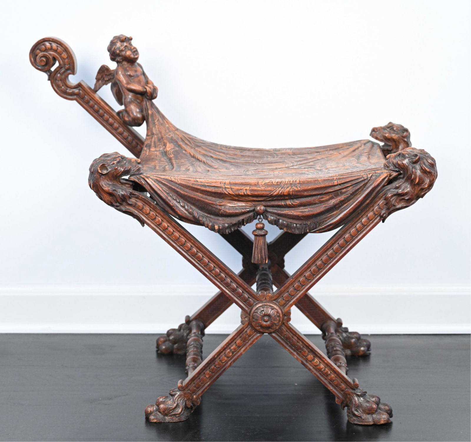 19TH CENTURY ITALIAN CARVED STOOL (1 of 20)