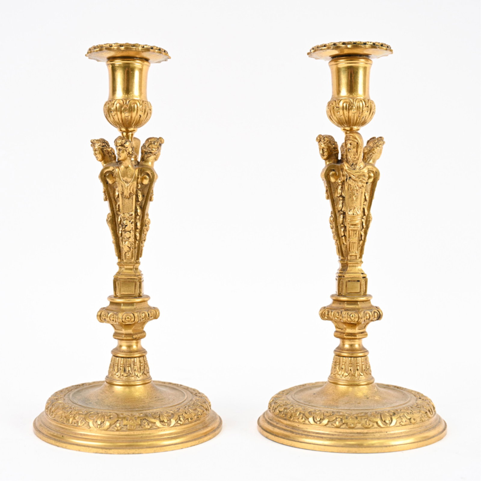 (2) FRENCH ORMOLU CANDLESTICKS AFTER MARTINCOURT (1 of 14)