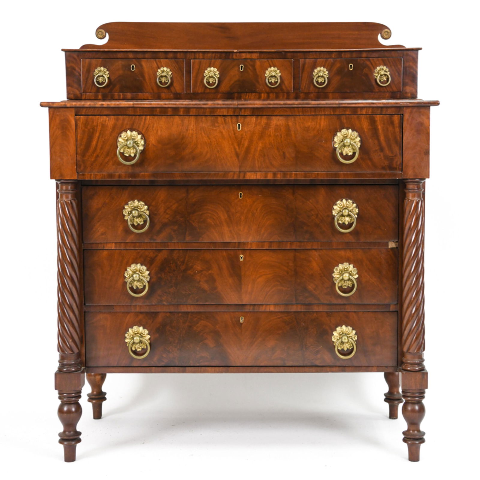 SHERATON/EMPIRE MAHOGANY CHEST (1 of 16)