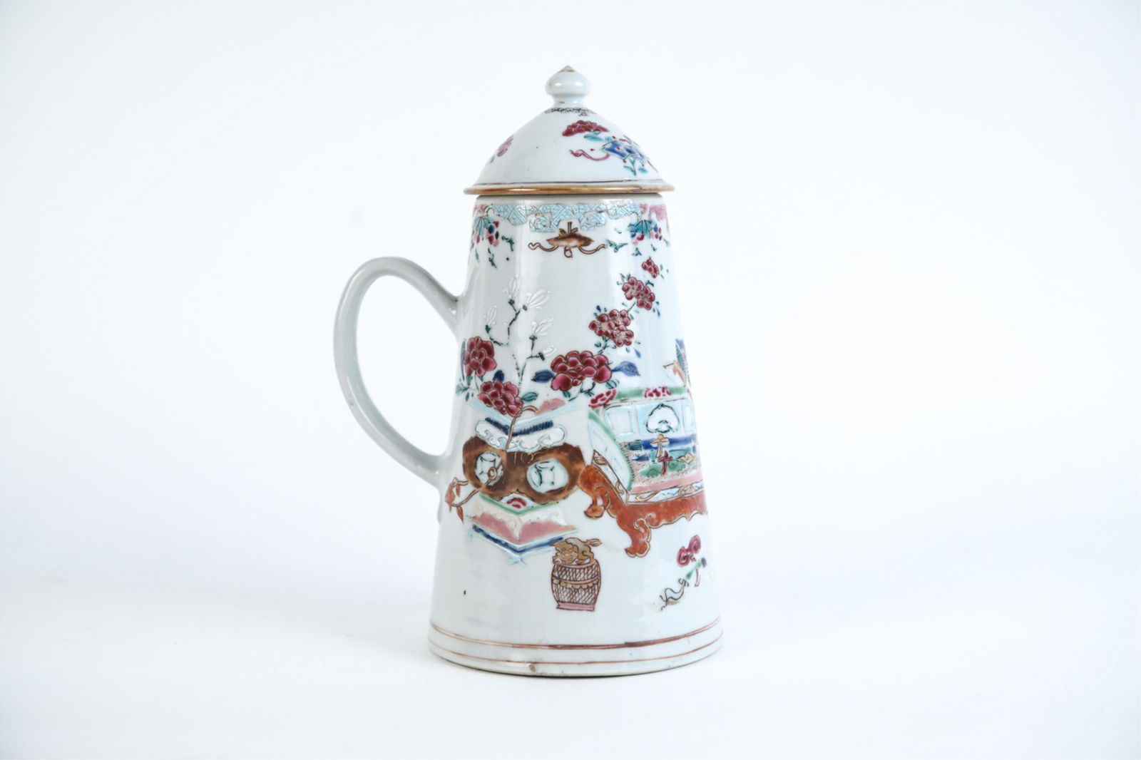 18TH C. CHINESE EXPORT PORCELAIN CHOCOLATE POT (1 of 11)