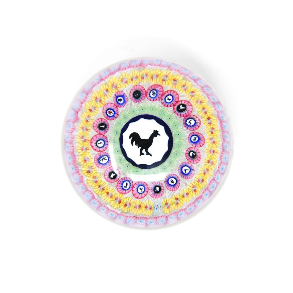 BACCARAT CRYSTAL ROOSTER MILLEFIORI PAPERWEIGHT (1 of 9)