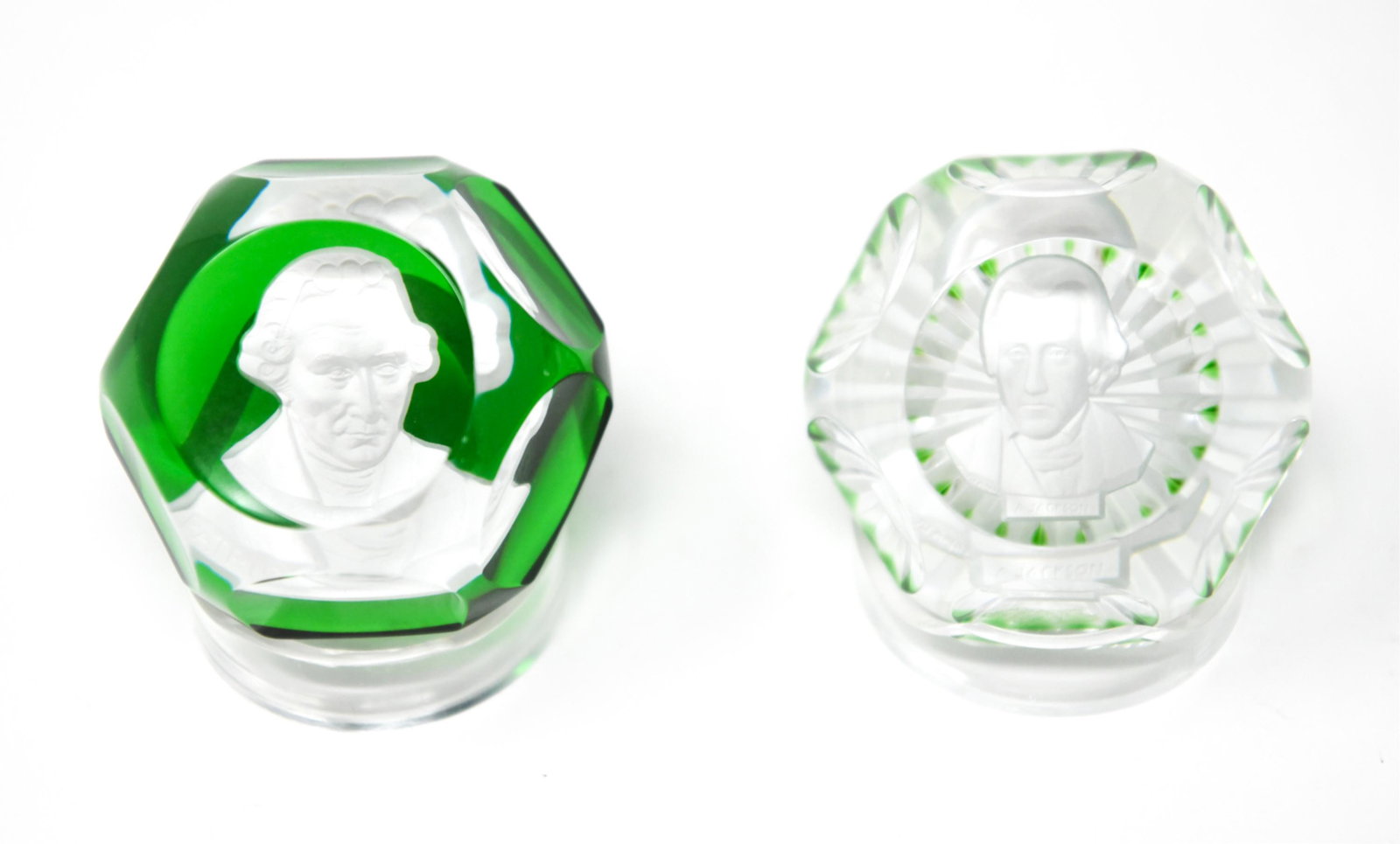 (2) BACCARAT SULPHIDE CRYSTAL PAPERWEIGHTS (1 of 5)