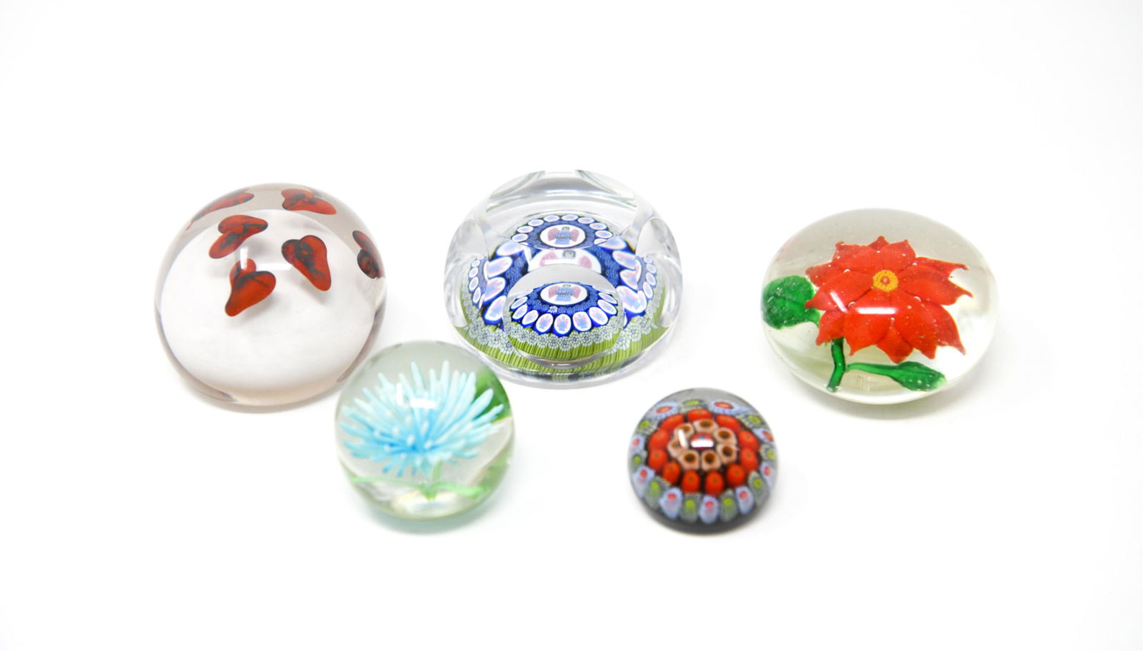 (5) ART GLASS PAPERWEIGHTS INCL. MILLEFIORI (1 of 14)